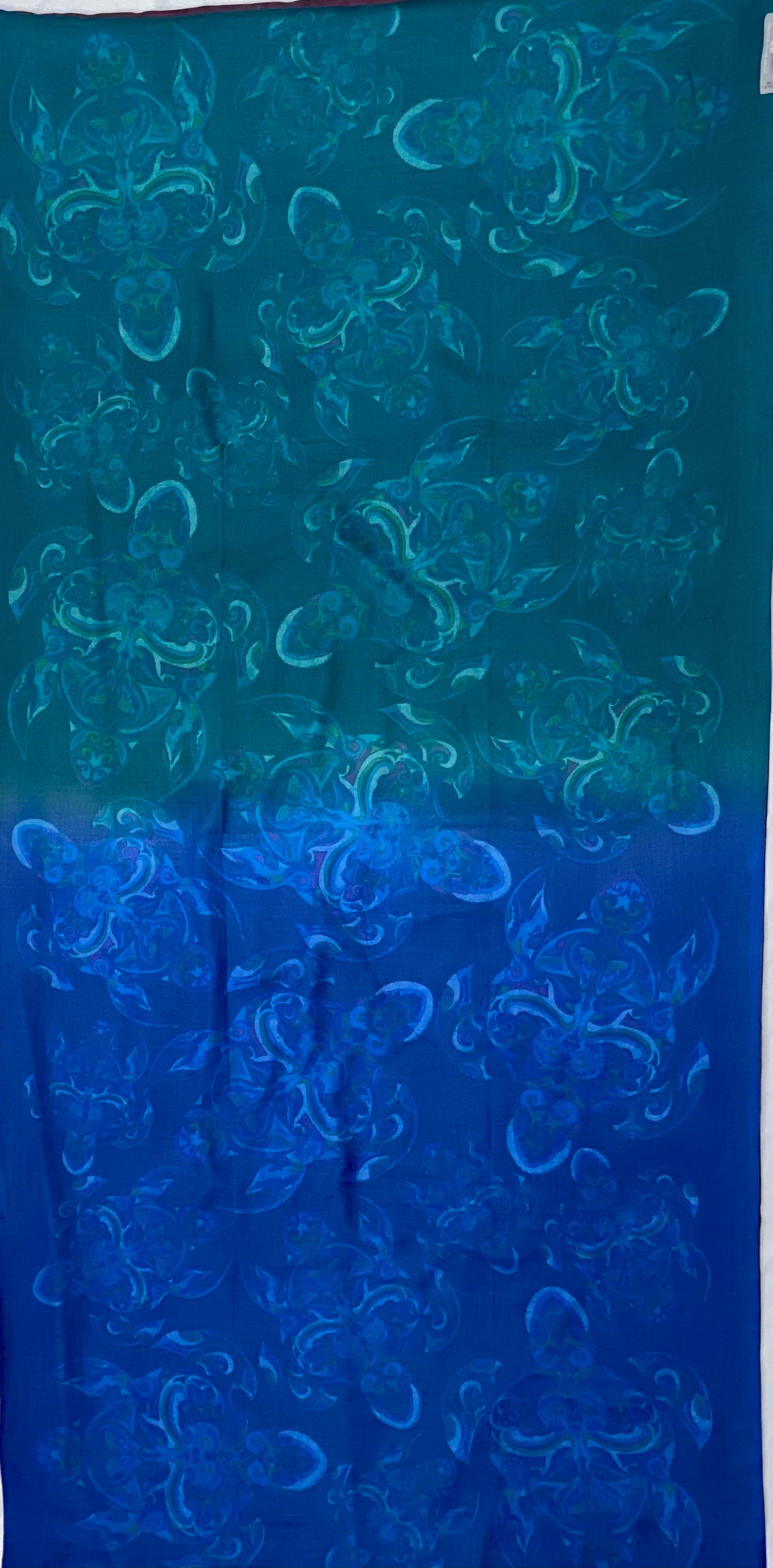 TURTLE LOVE Doubleface Kaschmir & Seiden-Schal - 200x100 - bordeaux/ petrol/ türkis - Limitiert #5