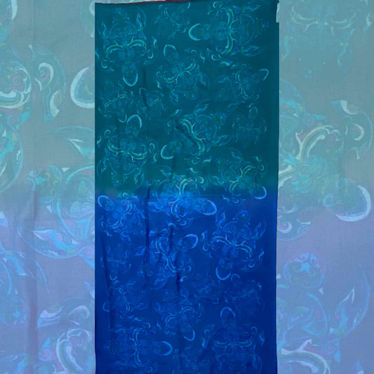 TURTLE LOVE Doubleface Kaschmir & Seiden-Schal - 200x100 - bordeaux/ petrol/ türkis - Limitiert #5