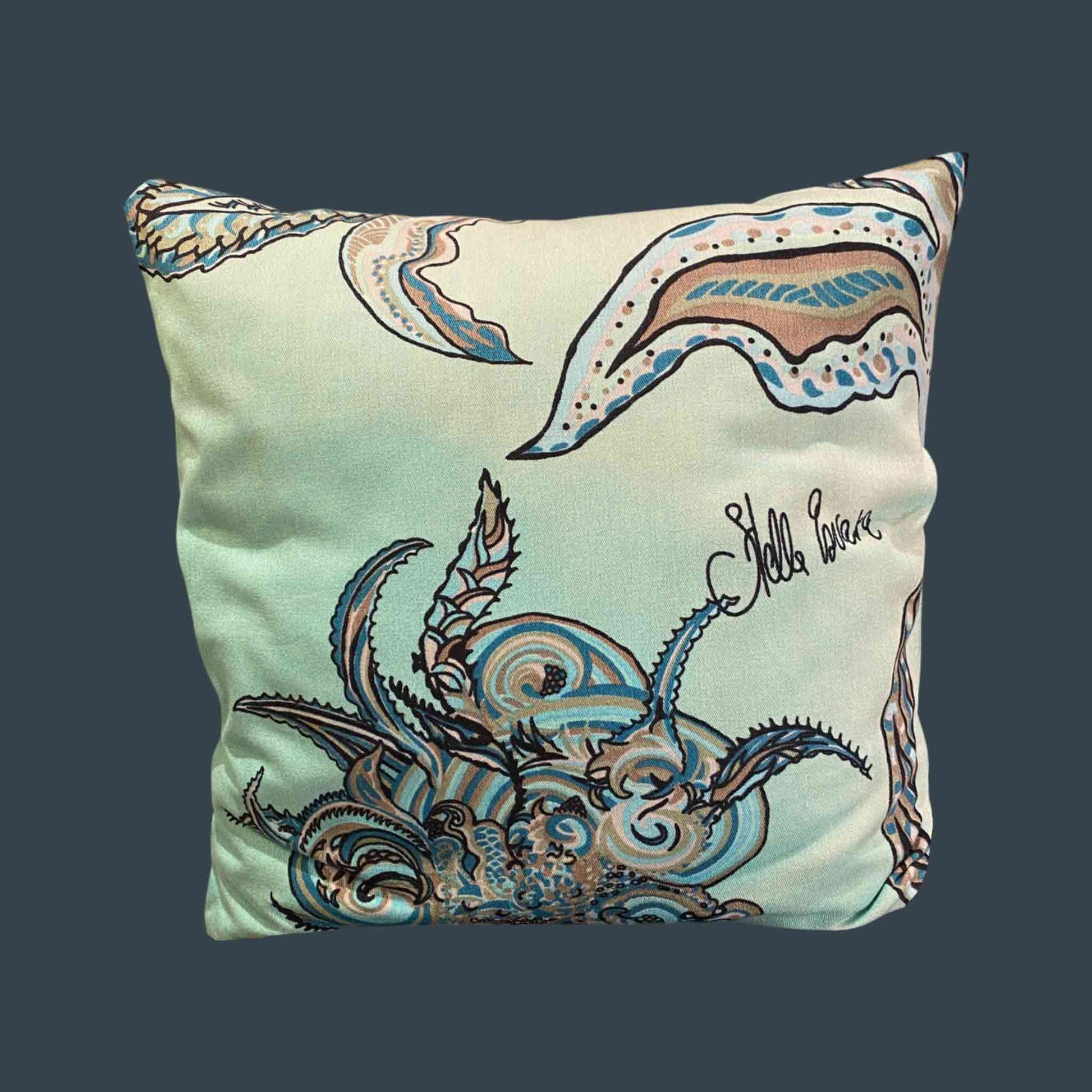 SOUL FLOWERS Deco Kissen, aus Wolle & Seide handgefertigt, Unikate