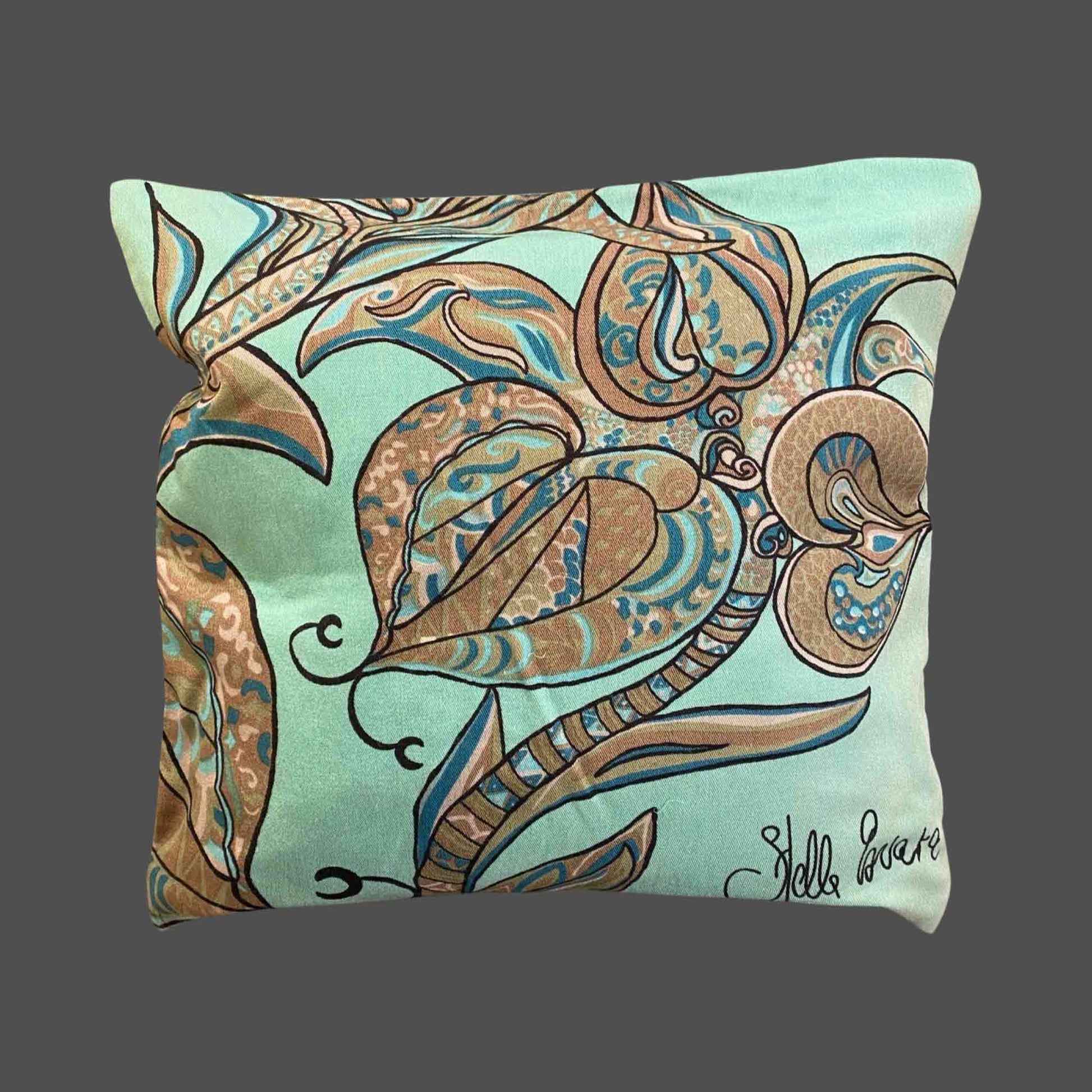 SOUL FLOWERS Deco Kissen, aus Wolle & Seide handgefertigt, Unikate