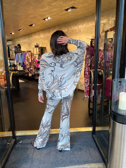 SOUL LEAVES Baby-Kaschmir Feinstrick Pullover mit Fledermaus-Ärmeln, taupe & greige, limitiert # 3