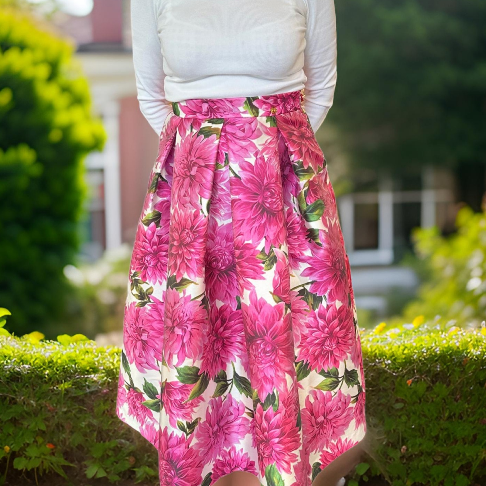 Rock TIMELESS SUSTAINABLE COLLECTION, Baumwolle Jaquard, grün & lila M