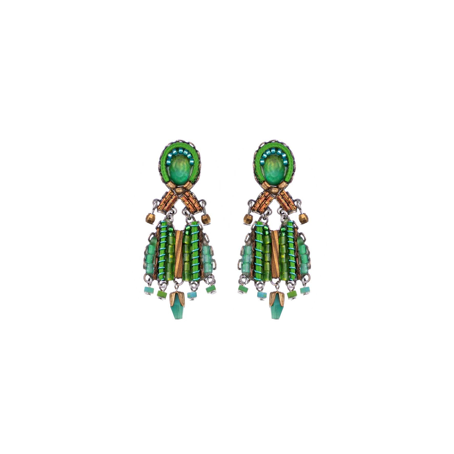 ZIA Grasland Ohrring-Set, Perlen in grün&braun, handmade by AYALA BAR