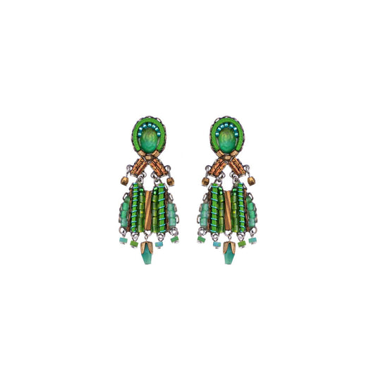 ZIA Grasland Ohrring-Set, Perlen in grün&braun, handmade by AYALA BAR