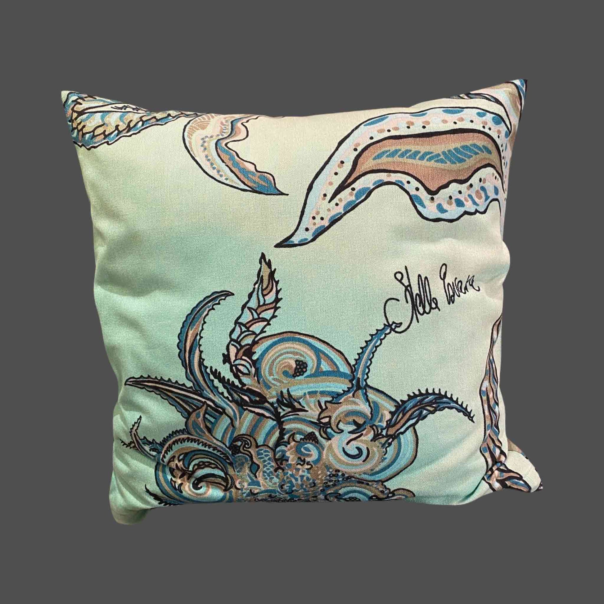 SOUL FLOWERS Deco Kissen, aus Wolle & Seide handgefertigt, Unikate