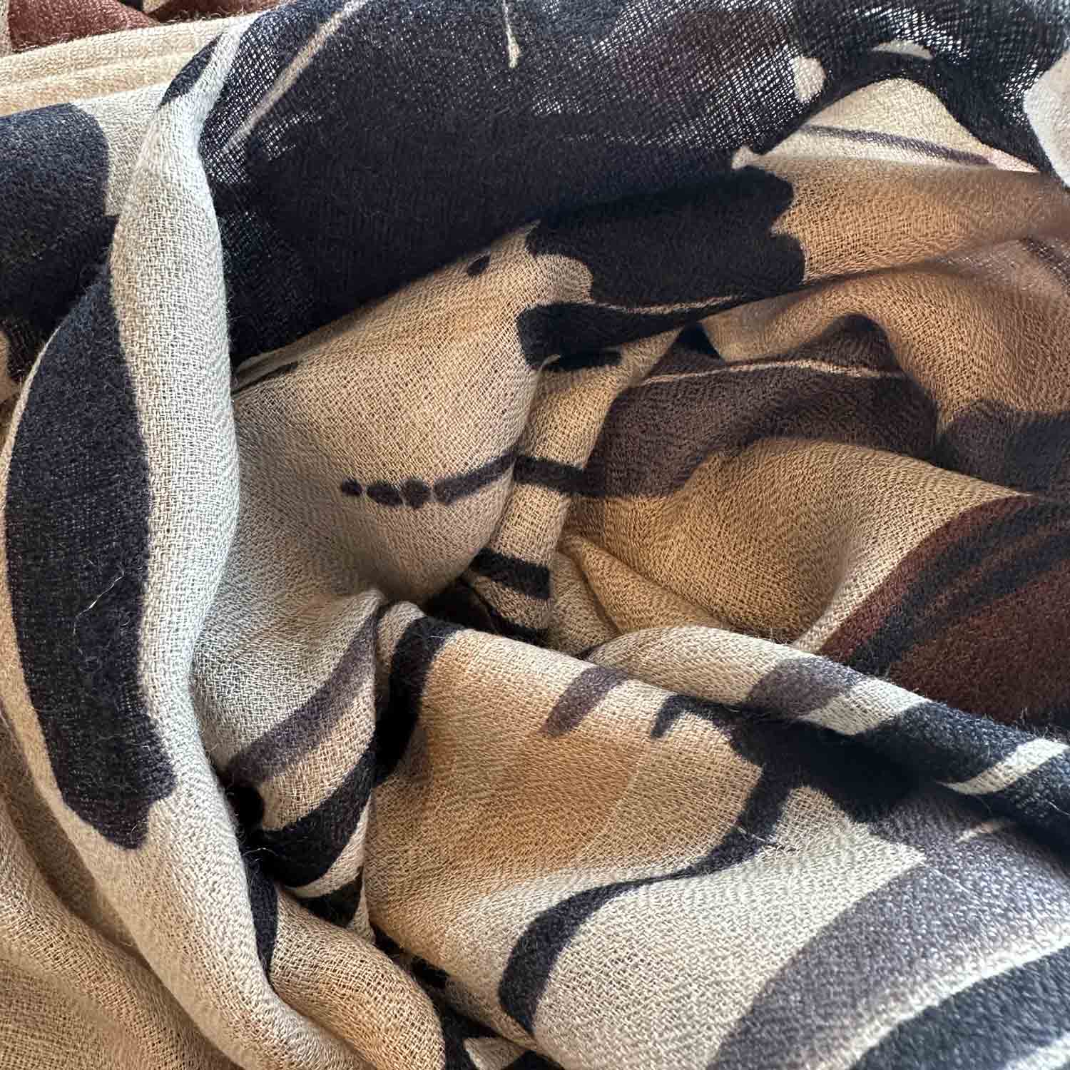 METHAMORPHOSE Kaschmir Carre Tuch, Beige, Braun, Blau, Anthrazit, Schwarz. Limitiert 3