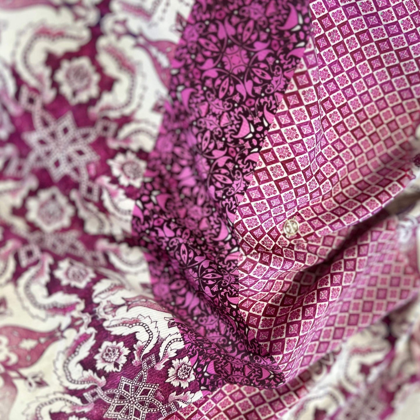 TIMELESS SUSTAINABLE COLLECTION Carmen Sommerkleid, Majolica Baumwolle, L, Unikat