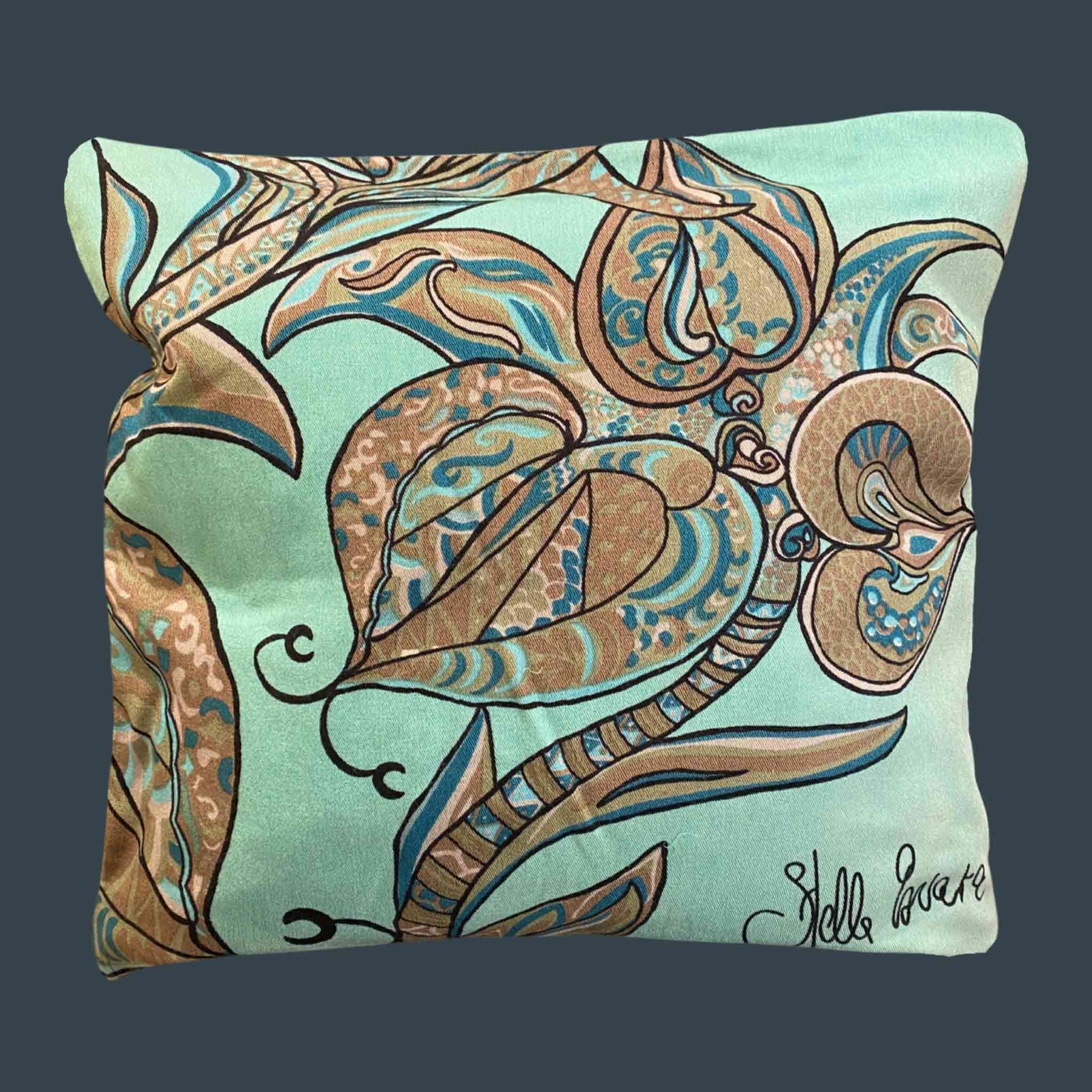 SOUL FLOWERS Deco Kissen, aus Wolle & Seide handgefertigt, Unikate