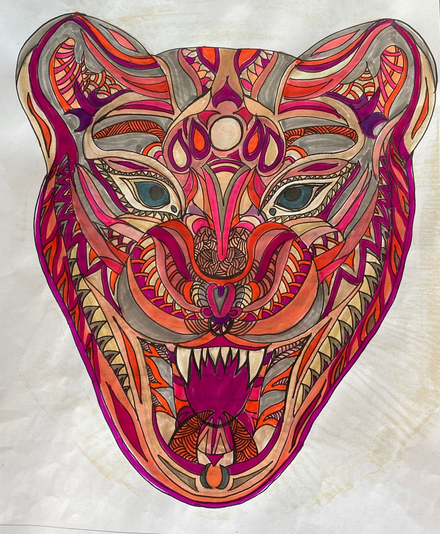 COUGAR - Unique Designer Rug 260 cm - carpet hand-knotted knotting time about 270 days