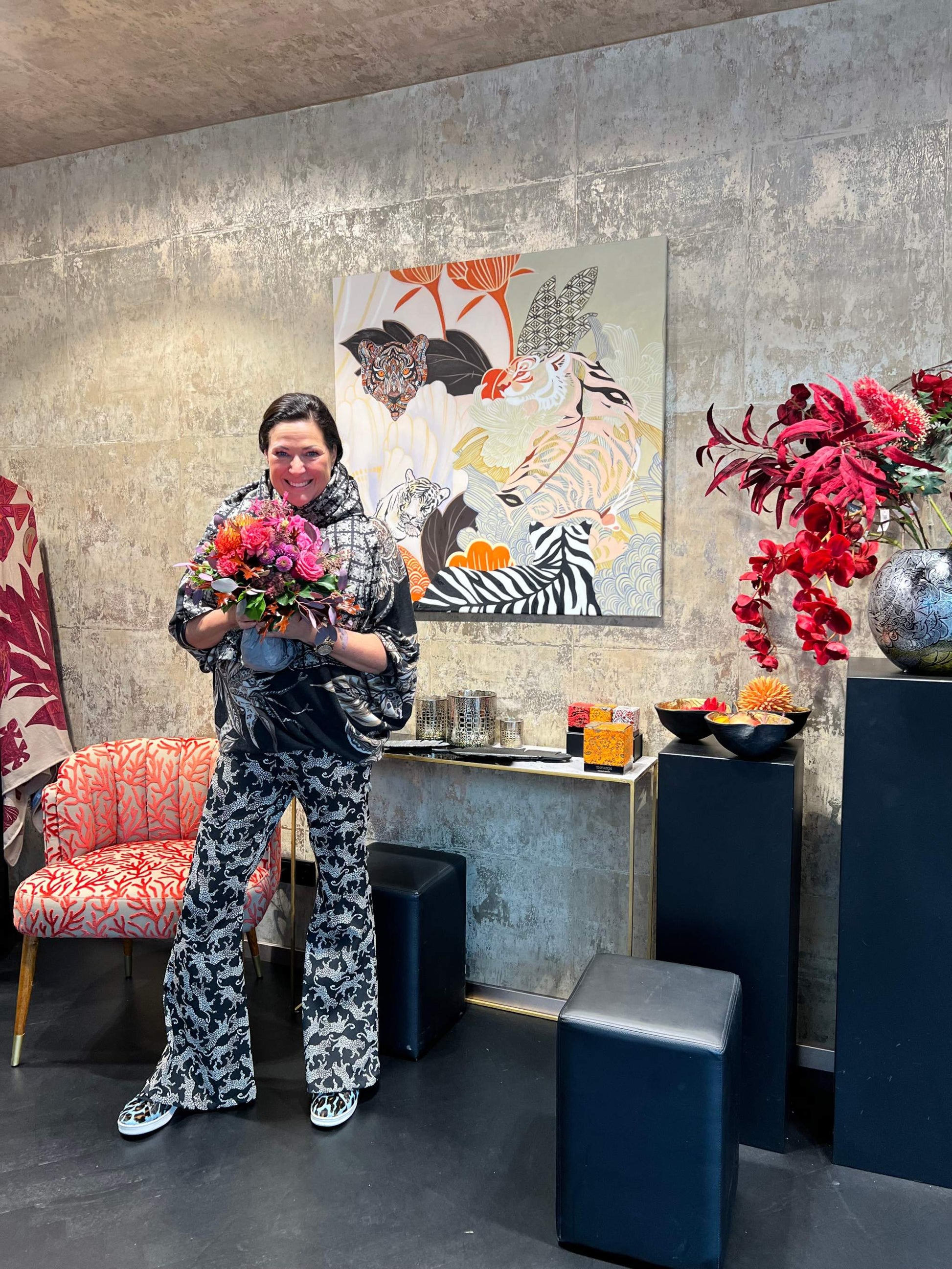 Art WILD FAMILY BONDS Acrylic Painting auf Leinwand 100x100 cm, Unikat