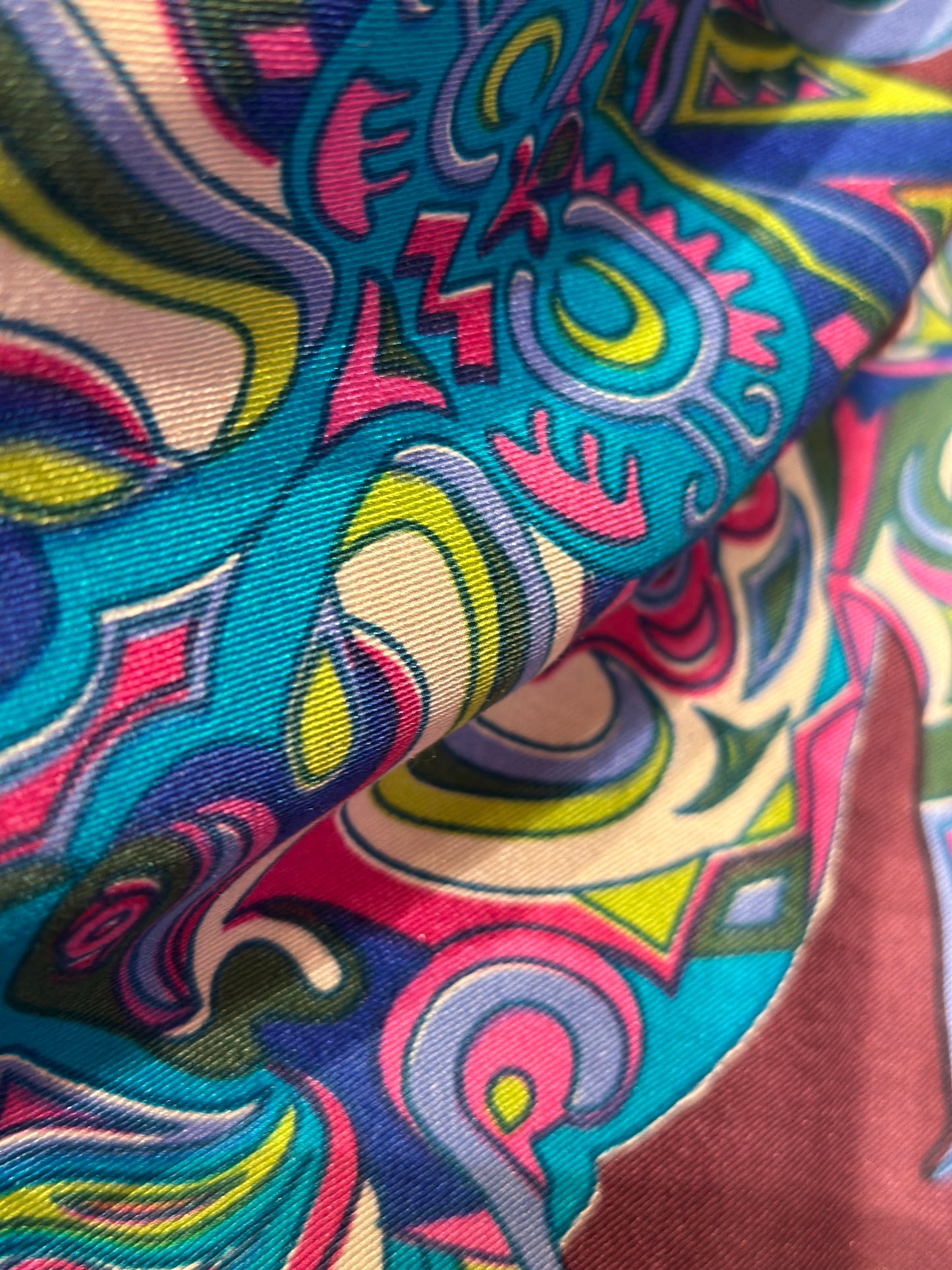 TURTLE LOVE Doubleface Kaschmir & Seiden Schal - 200x100 - Bordeaux & grűn, blau, türkis