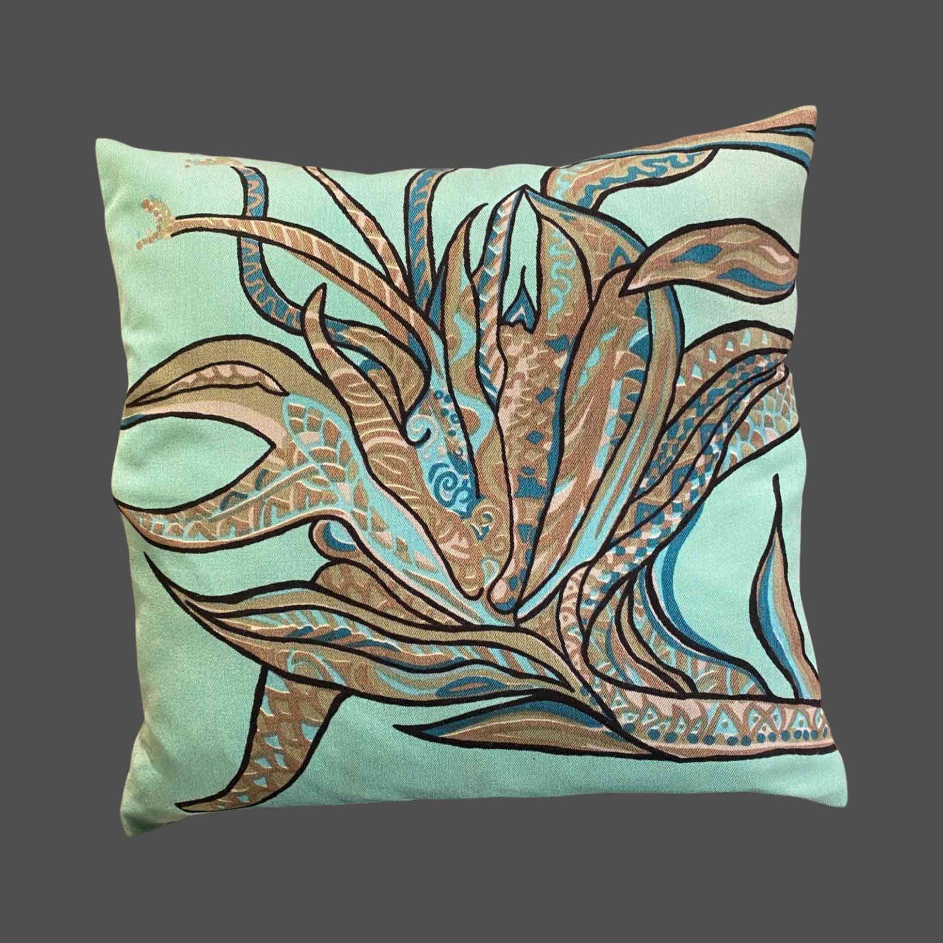 SOUL FLOWERS Deco Kissen, aus Wolle & Seide handgefertigt, Unikate