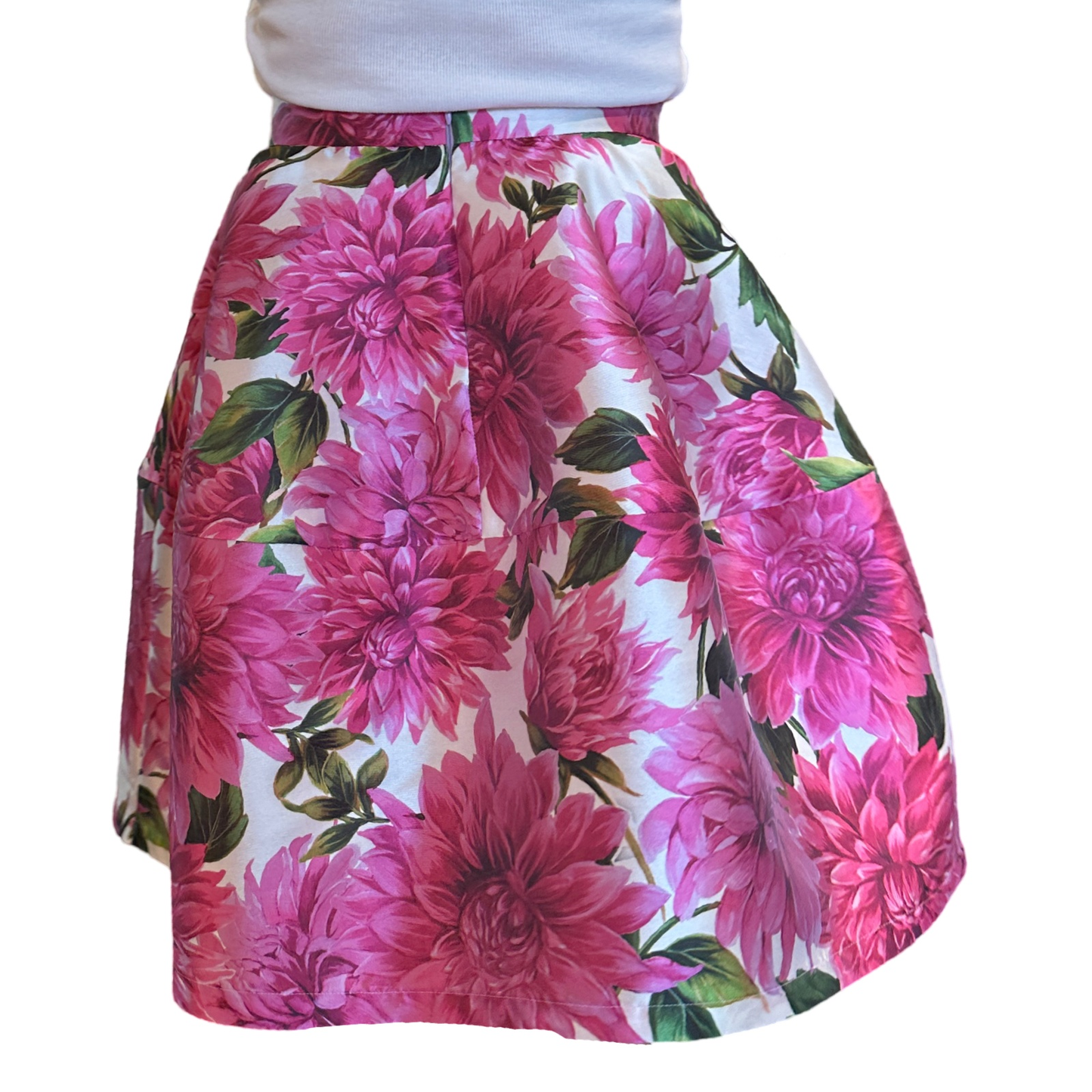 Rock TIMELESS SUSTAINABLE COLL., Kurzer Ballon, pink Dalias, M, Unikat