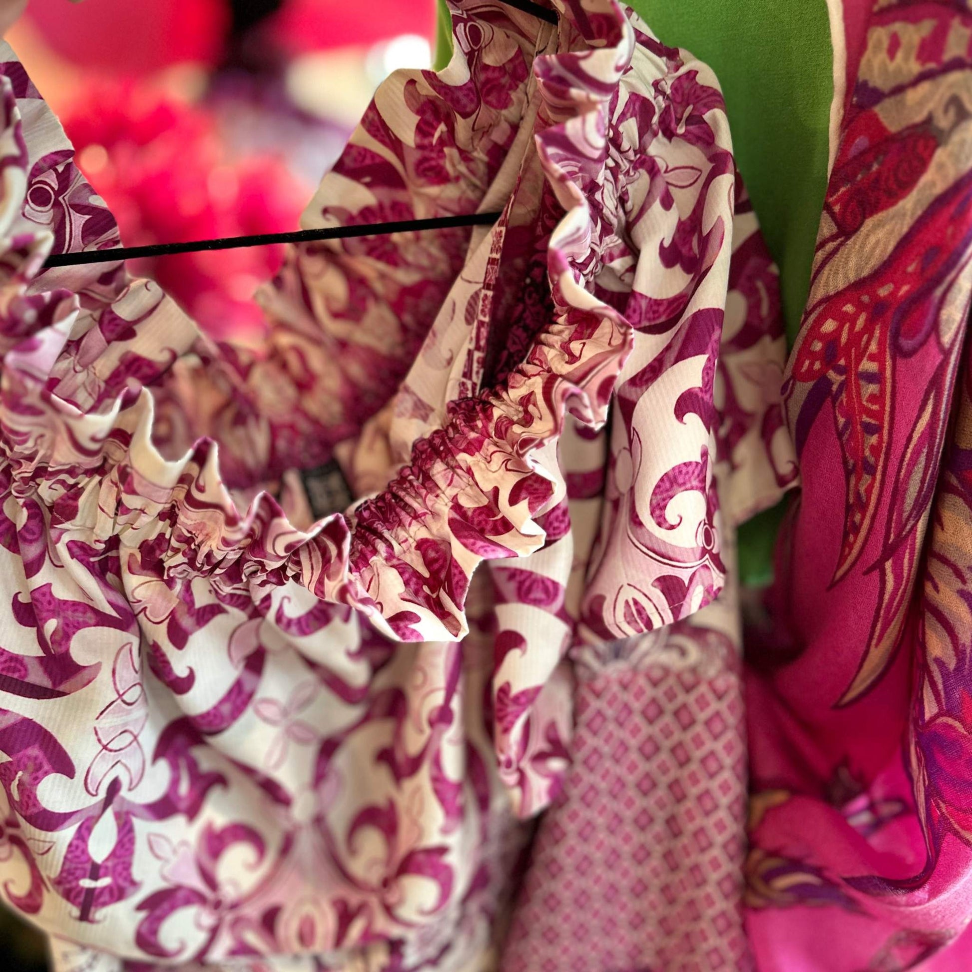 TIMELESS SUSTAINABLE COLLECTION Carmen Sommerkleid, Majolica Baumwolle, L, Unikat