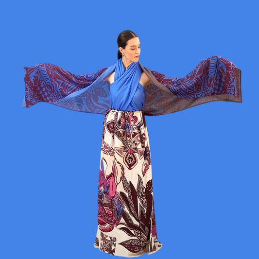 “LAST SAMURAI” doubleface limited edition cashmere scarf