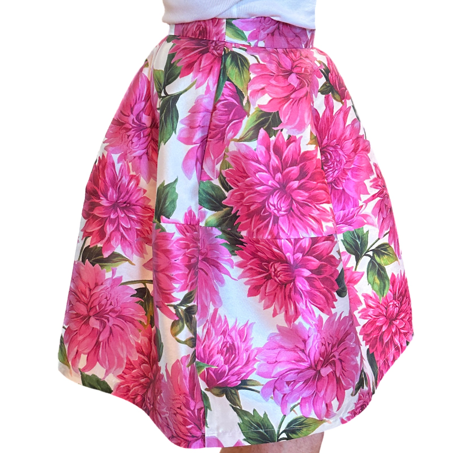 Rock TIMELESS SUSTAINABLE COLL., Kurzer Ballon, pink Dalias, M, Unikat