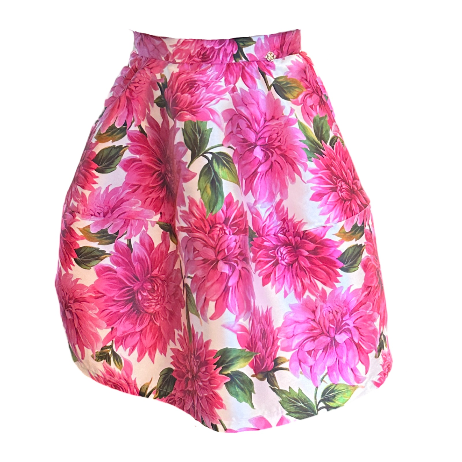 Rock TIMELESS SUSTAINABLE COLL., Kurzer Ballon, pink Dalias, M, Unikat