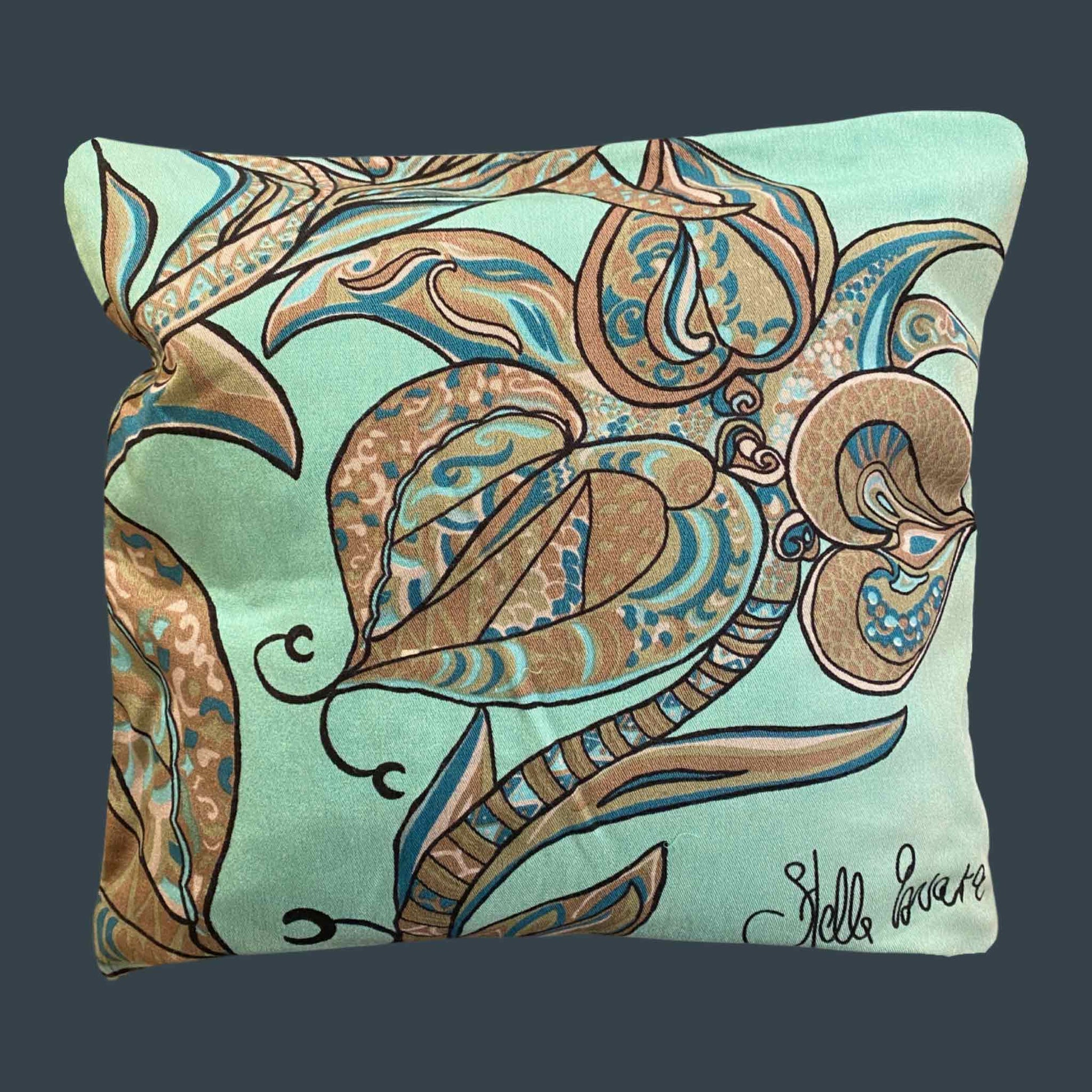 SOUL FLOWERS Deco Kissen, aus Wolle & Seide handgefertigt, Unikate