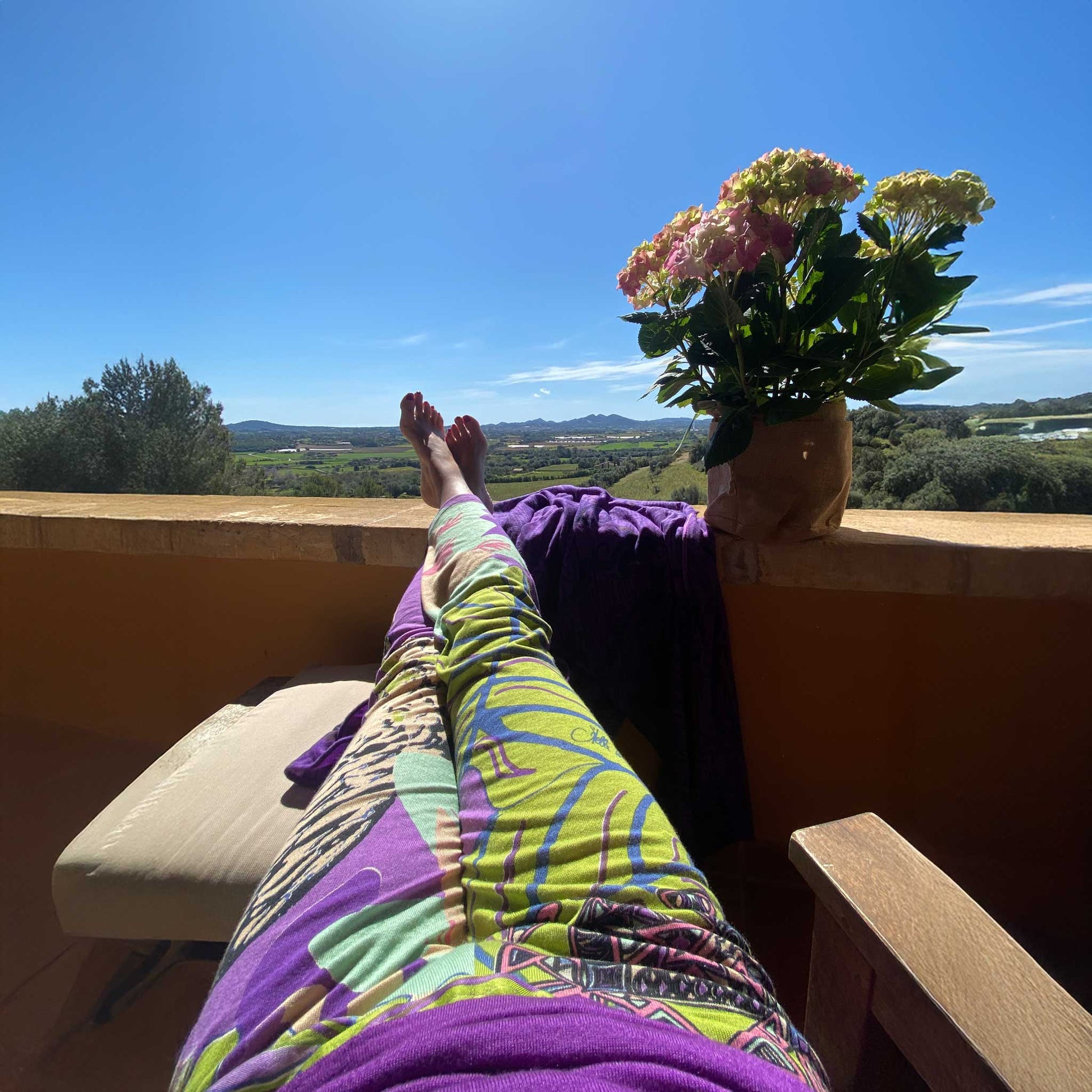 TIGER POND Feinstrick 100% Kaschmir Hose mit Schlag,  UNIKAT