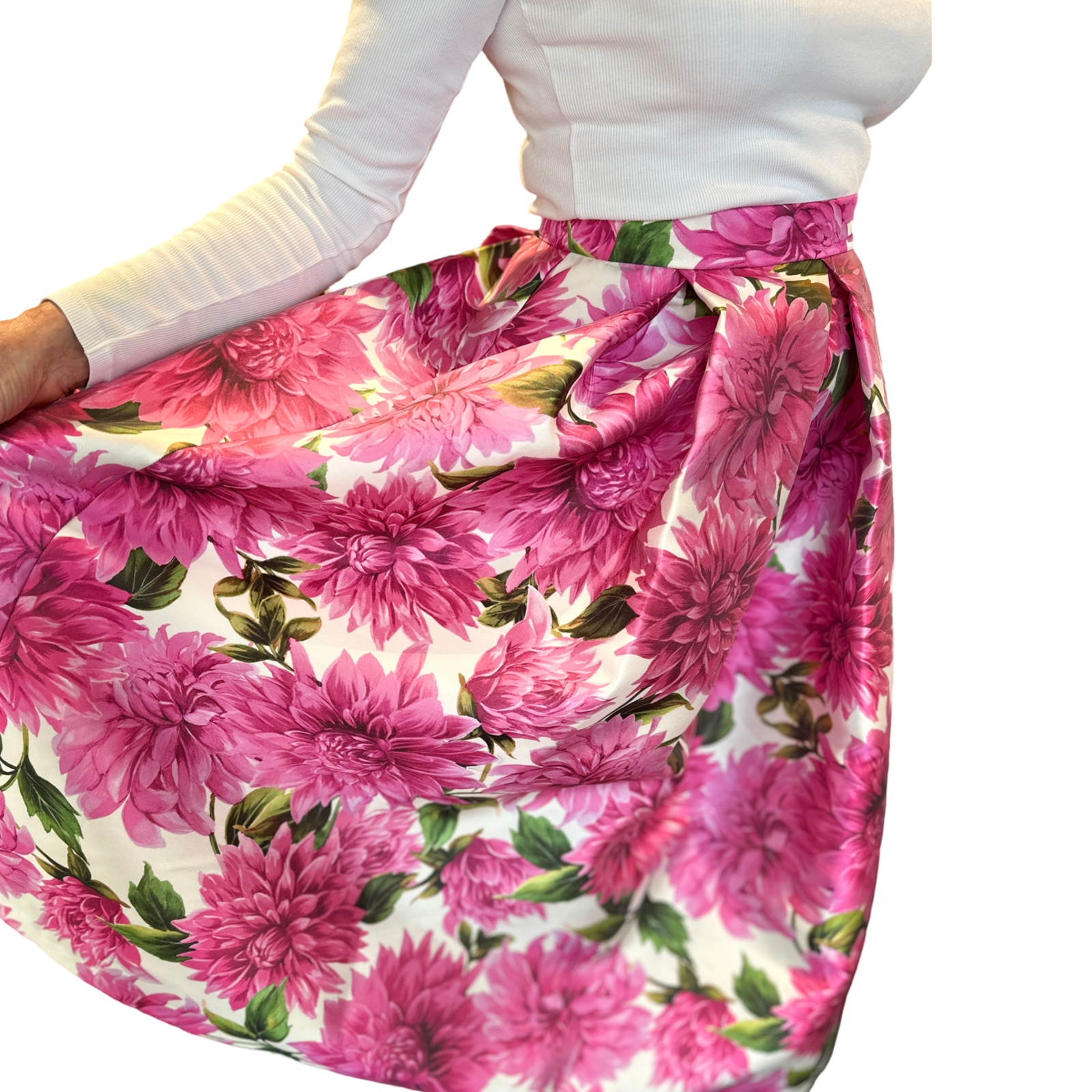 Rock TIMELESS SUSTAINABLE COLLECTION, Baumwolle Jaquard, grün & lila M