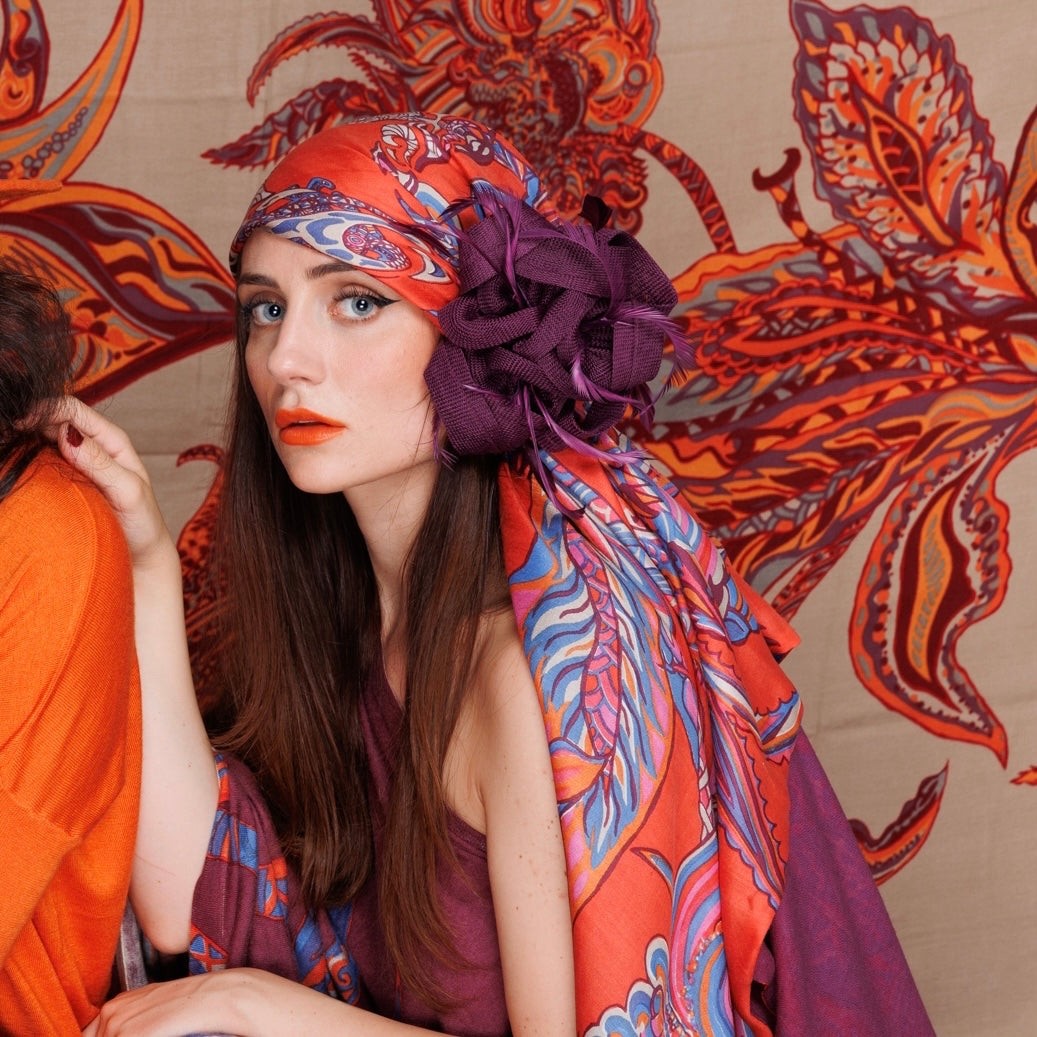 Tuch BONDED IN GARDEN EDEN, Kaschmir & Seide, Carré, LIMITED EDITION 2