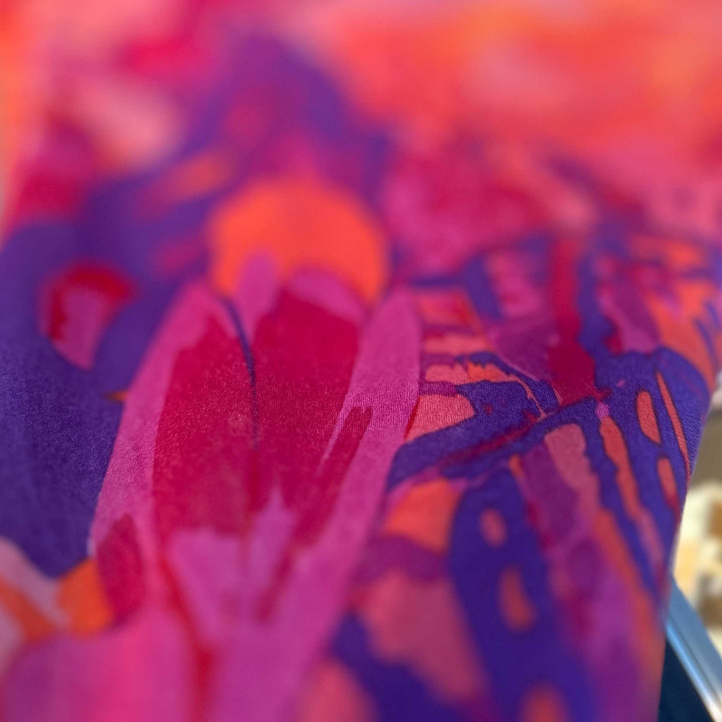 METAMORPHOSE Kaschmir Carre Tuch, Lila, Orange, Burgund, Pink. Limitiert 3/5