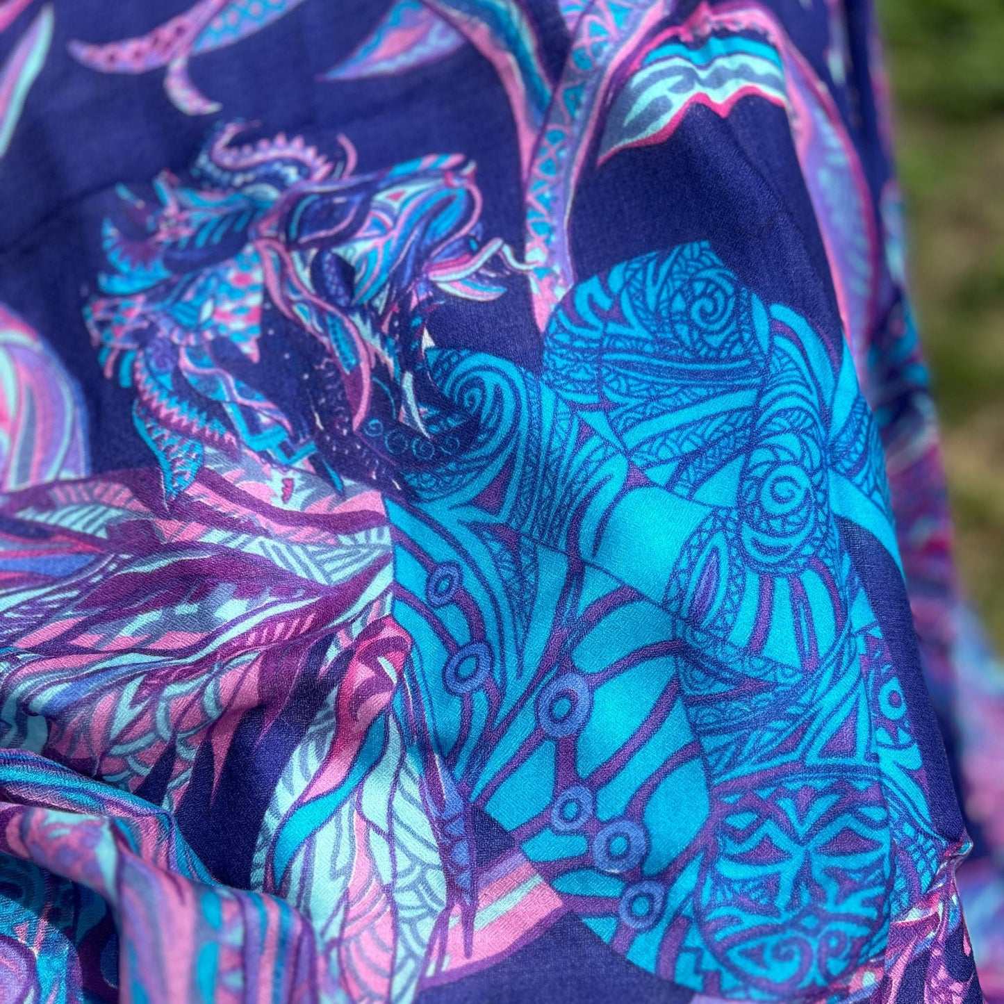 Tuch BONDED IN GARDEN EDEN, Double face, Kaschmir & Seide, Limitiert 8