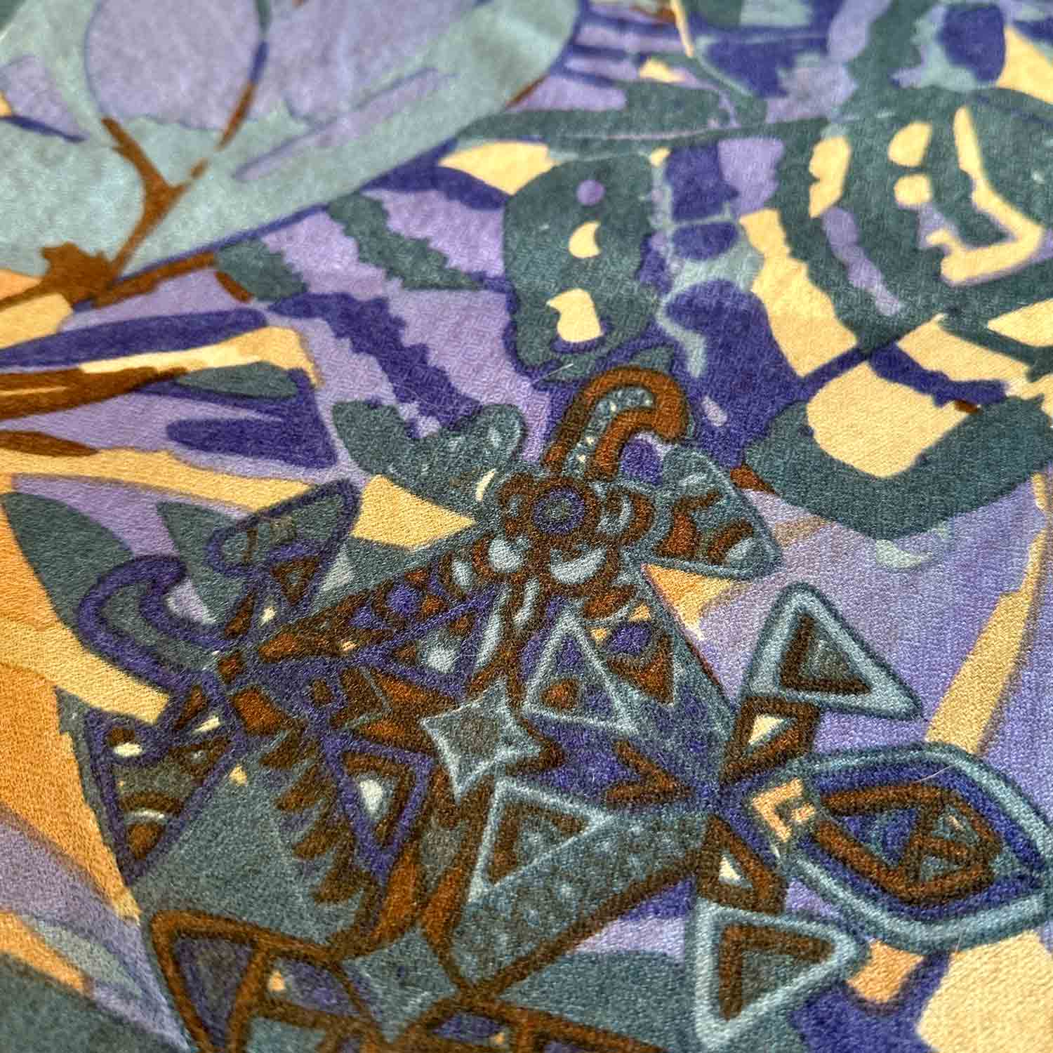 METHAMORPHOSE Kaschmir Carre Tuch in den Farben Mocca Mousse, Toffe, Beige, Braun, Blau, Ltd 5