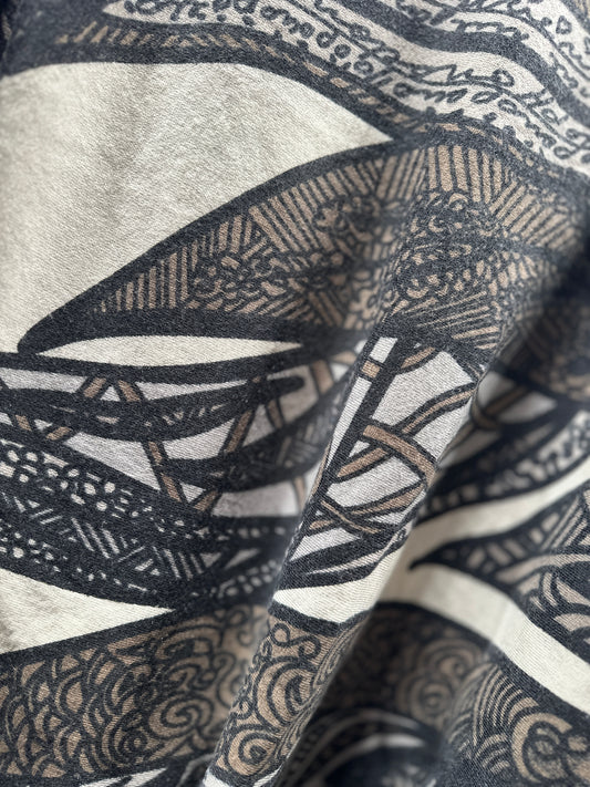 SOUL LEAVES Baby-Kaschmir Feinstrick Pullover mit Fledermaus-Ärmeln, schwarz / creme, limitiert # 2