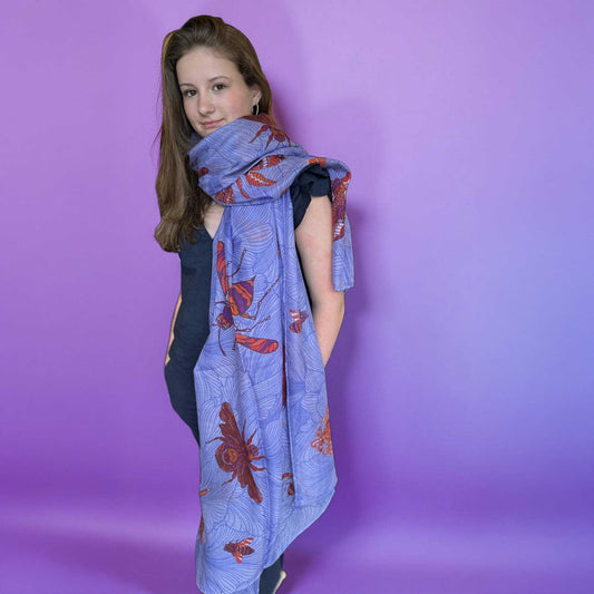 Leichter Sommerschal, 100% Kaschmir, Sonderedition “Safe the 🐝 “ 3 St