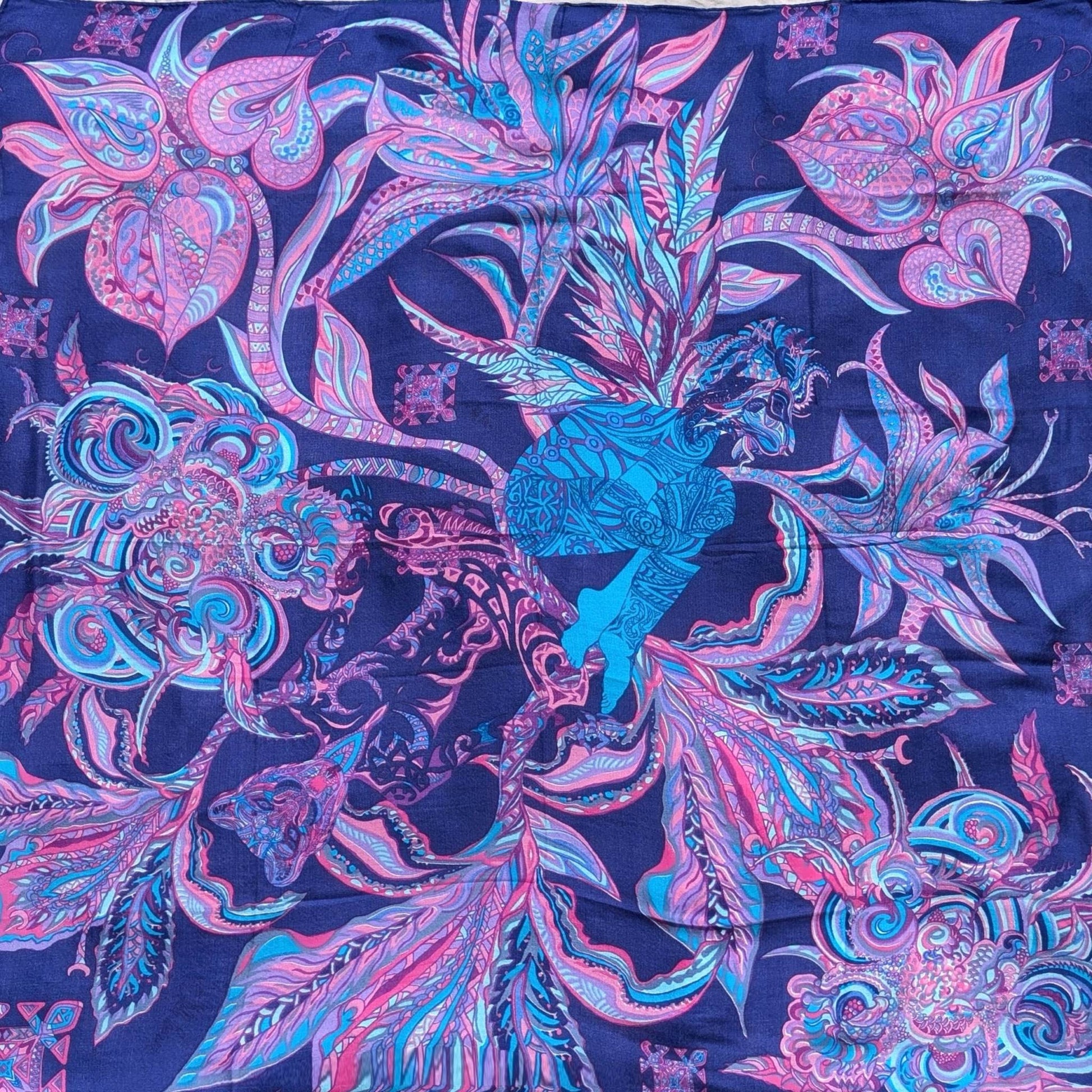 Tuch BONDED IN GARDEN EDEN, Double face, Kaschmir & Seide, Limitiert 8