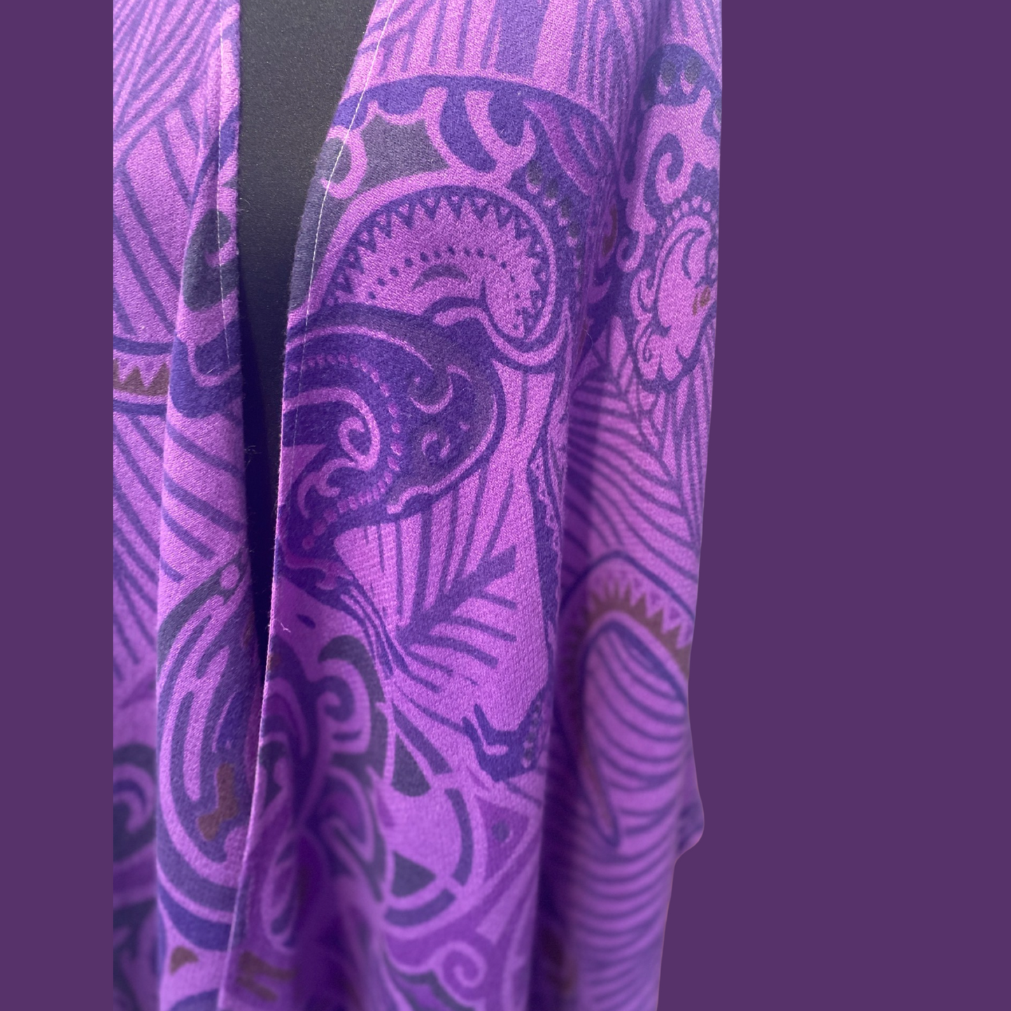 JUNGLE LOVE Kaschmir Cape/Stola, purple & mauve, Unikat