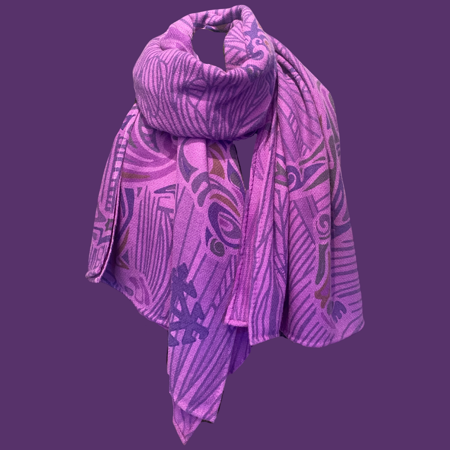 JUNGLE LOVE Kaschmir Cape/Stola, purple & mauve, Unikat