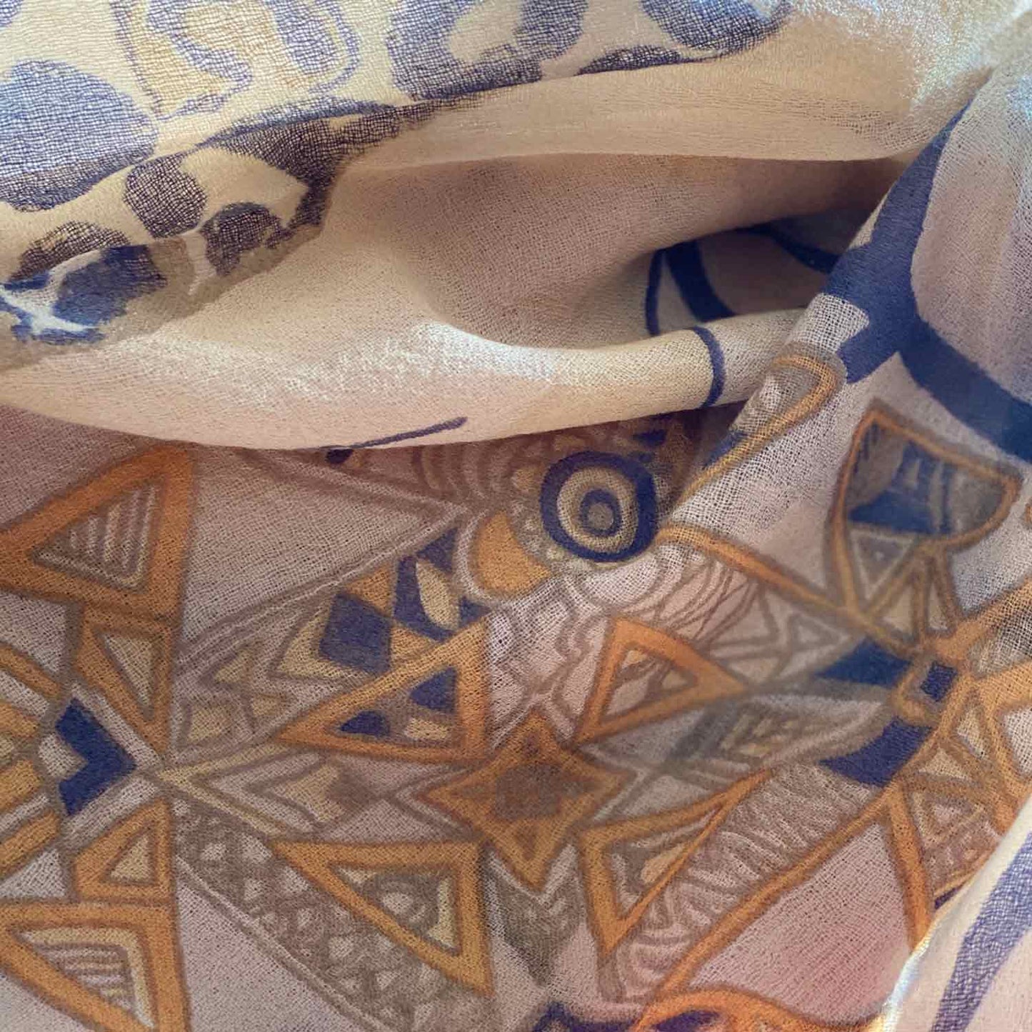 Kaschmir XL Schal 140x200 cm, federleicht Unikat Motiv Tiger LOVE POND