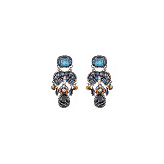 LIOR, Black Forest, blau & schwarz, Ohrring-Set, handmade by AYALA BAR