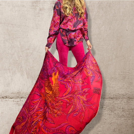 “BONDED IN GARDEN EDEN” 100% AAA Kaschmir Himbeere