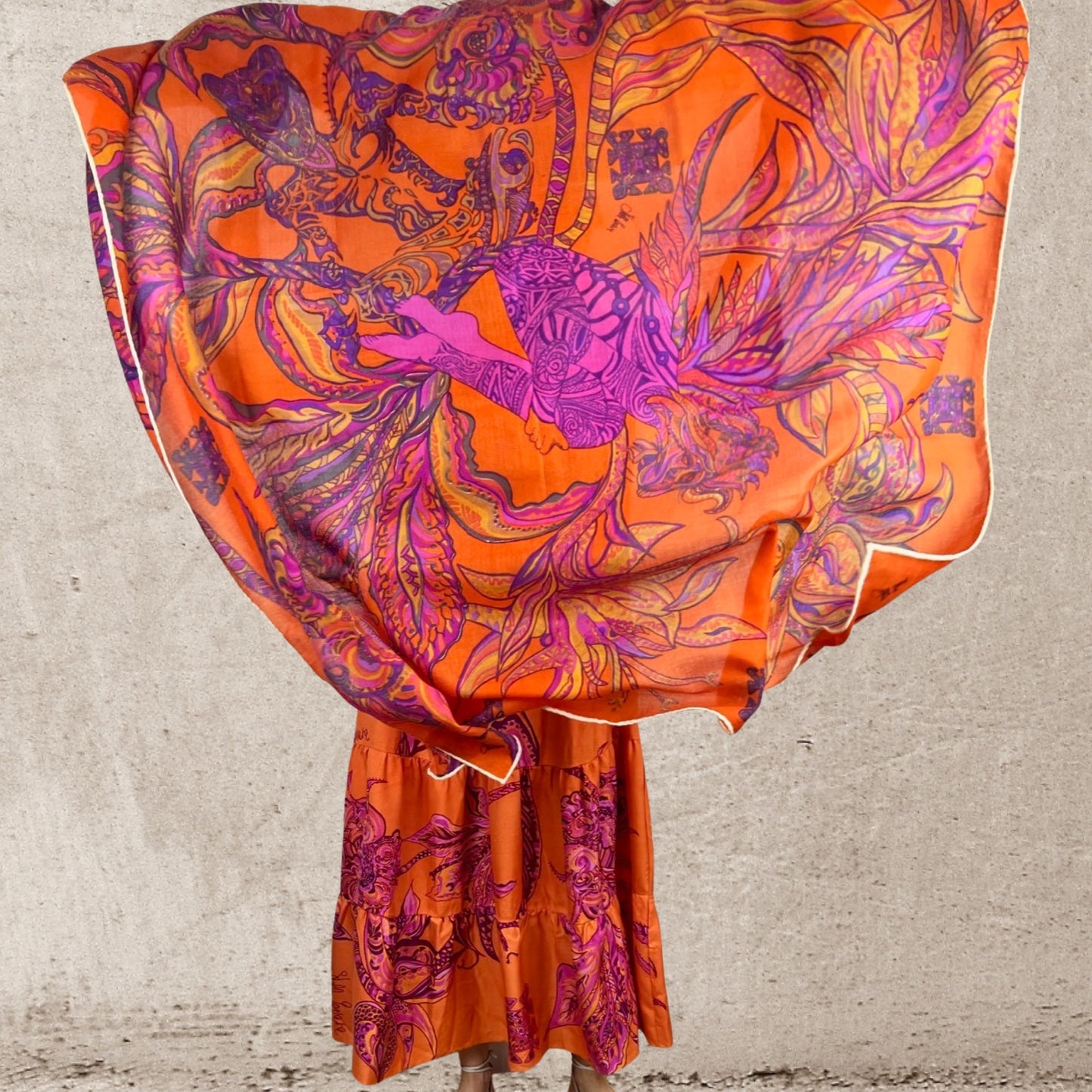 Maxi Kleid - Unikat - Seide - SOUL FLOWERS