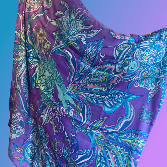 Schal BONDED IN GARDEN EDEN, Kaschmir & Seide Doubleface, purple, LIMITED #2