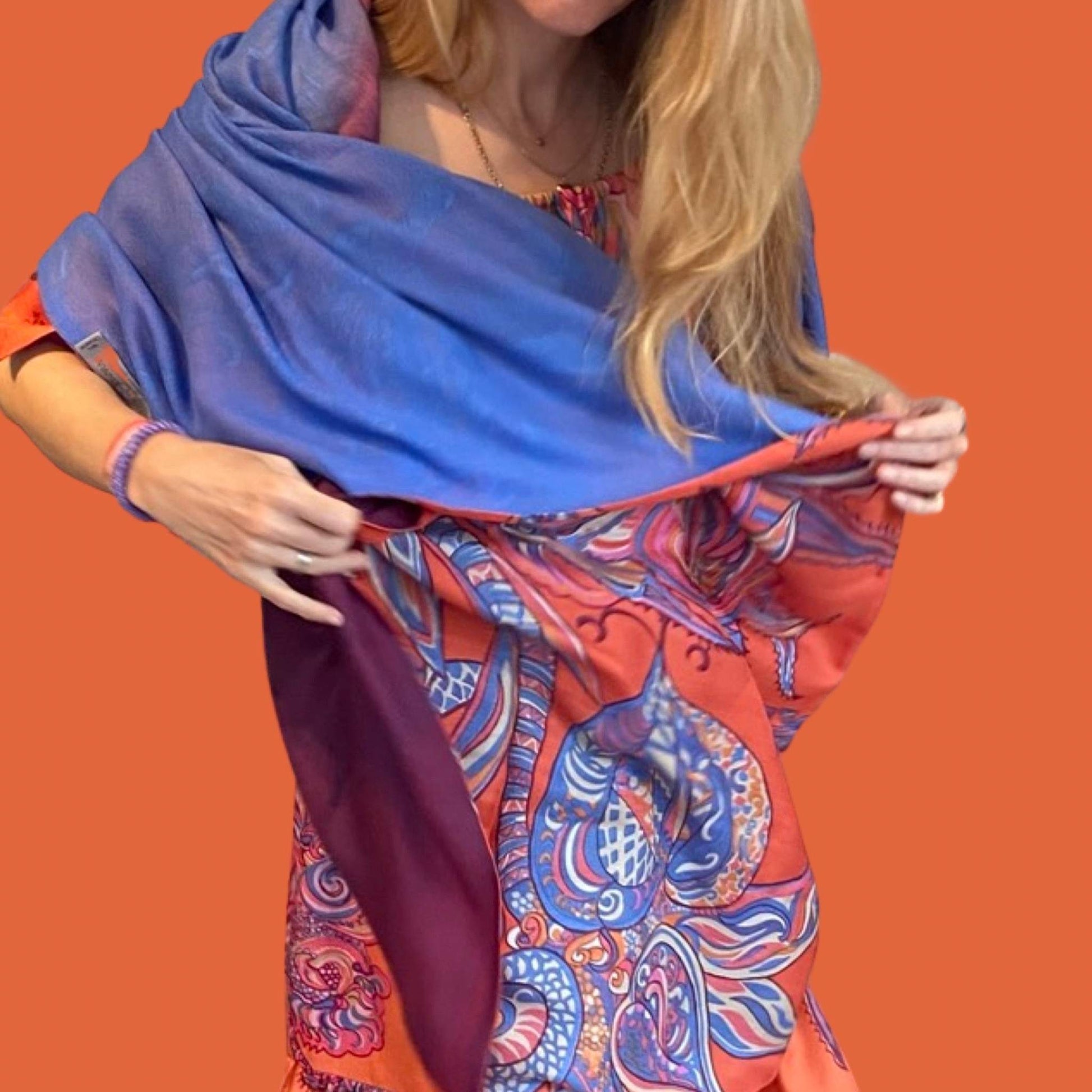 Tuch BONDED IN GARDEN EDEN, Kaschmir & Seide, Carré, LIMITED EDITION 2