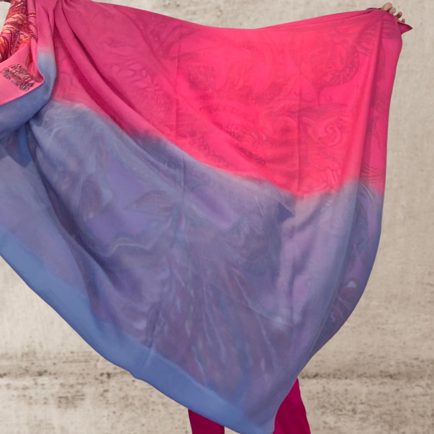 “BONDED IN GARDEN EDEN “- LIMITED EDITION #2 of 2 pieces - cashmere & silk, double face