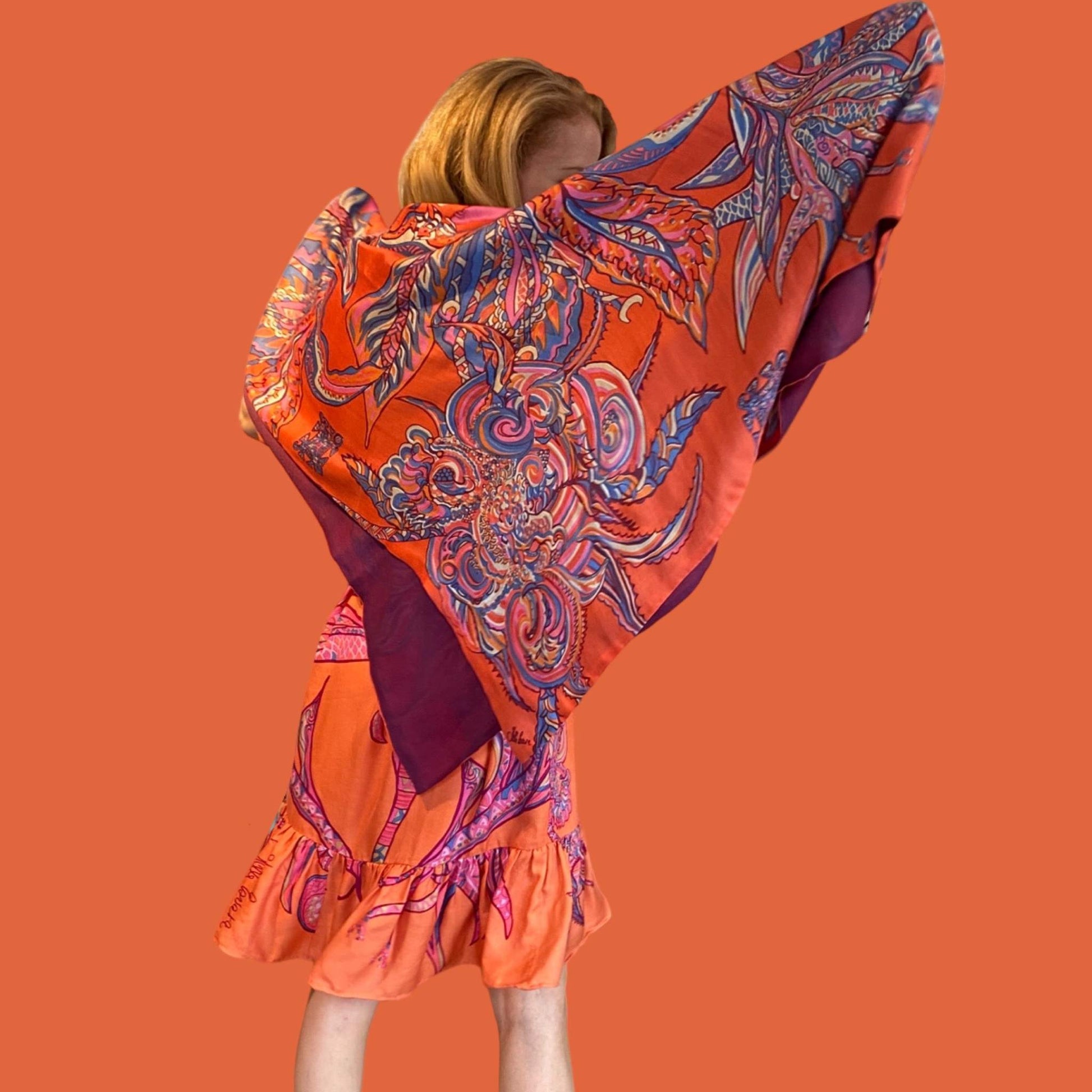 Tuch BONDED IN GARDEN EDEN, Kaschmir & Seide, Carré, LIMITED EDITION 2