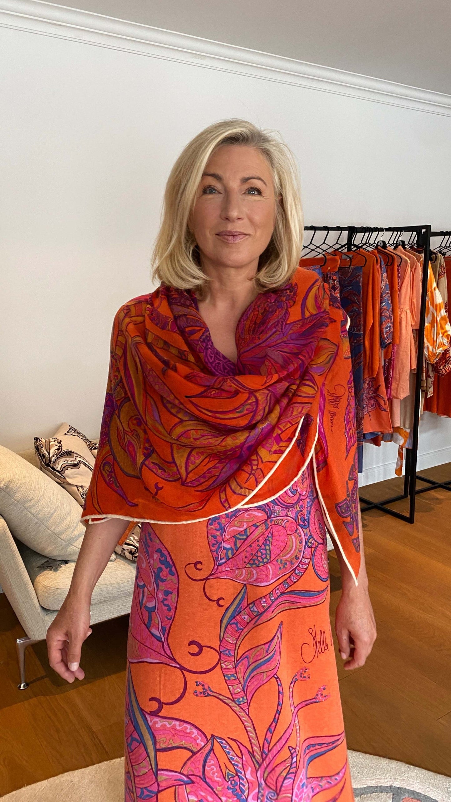 Tuch BONDED IN GARDEN EDEN Doubleface Kaschmir & Seide LIMITED EDITION