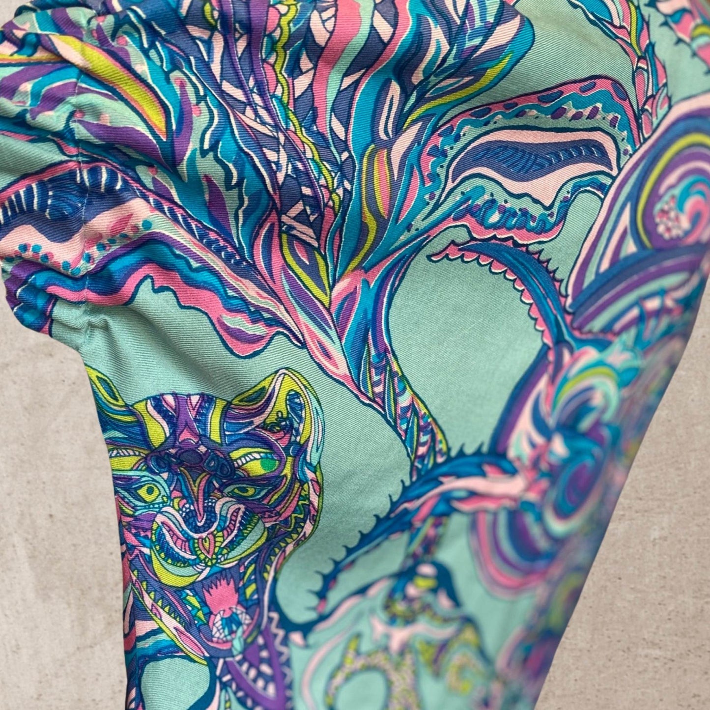 SOUL FLOWERS Seidenbluse mit Fledermausärmeln, Türkis, limited