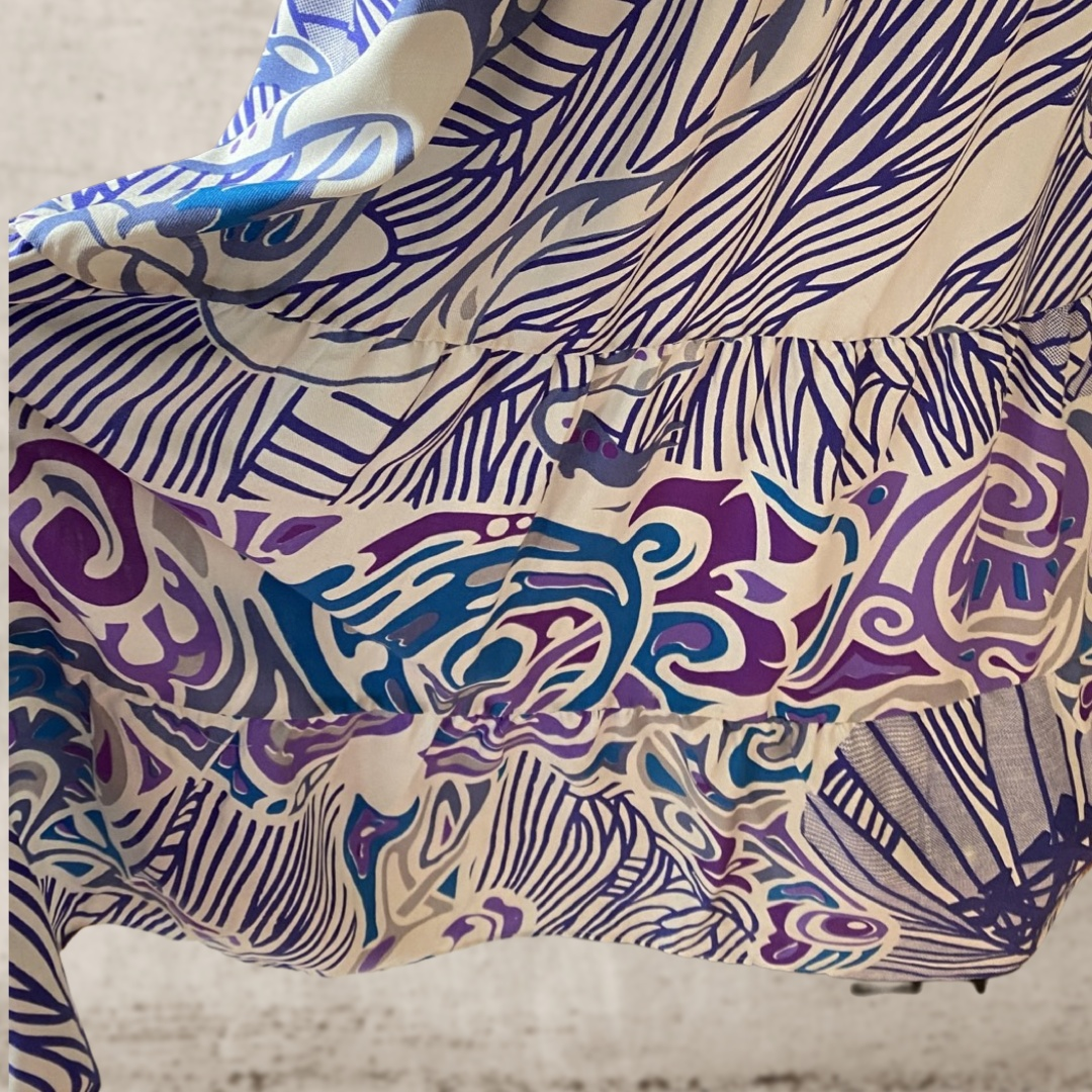 Maxi Kleid - Unikat - Seide - handgewoben - very peri