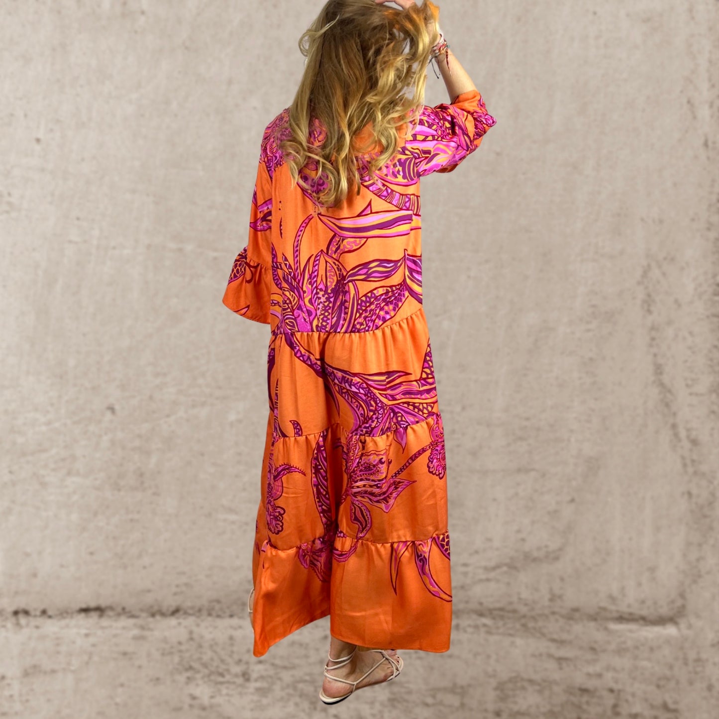 Maxi Kleid - Unikat - Seide - SOUL FLOWERS