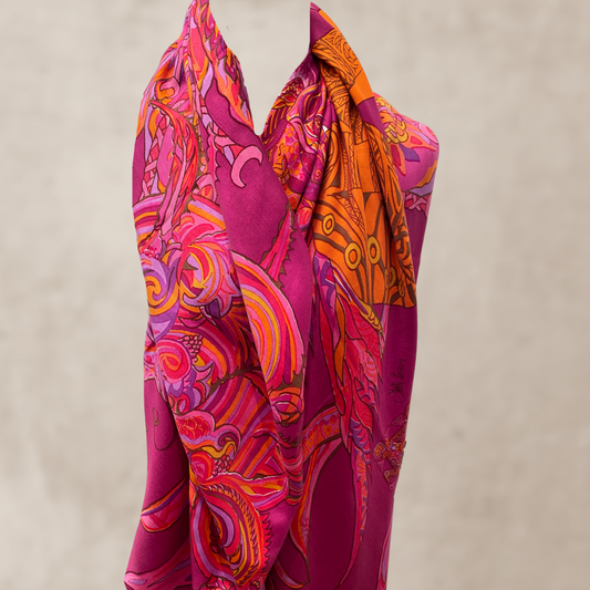 “BONDED IN GARDEN EDEN “- LIMITED EDITION #2 of 3 pieces - cashmere & silk, double face