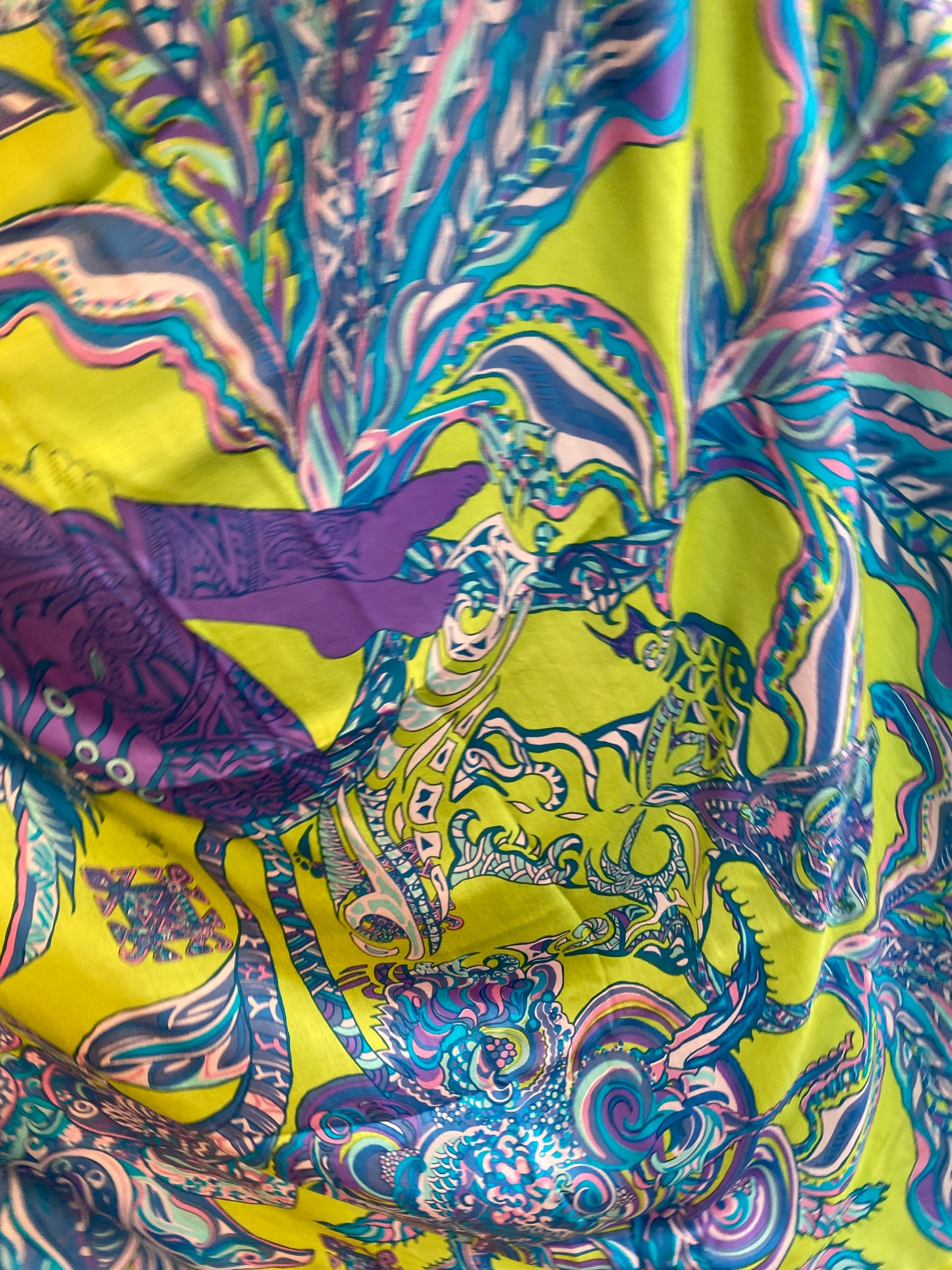 “BONDED IN GARDEN EDEN “- LIMITED EDITION #2 von 2 Stück - Greenery -Kaschmir & Seide, Doubleface