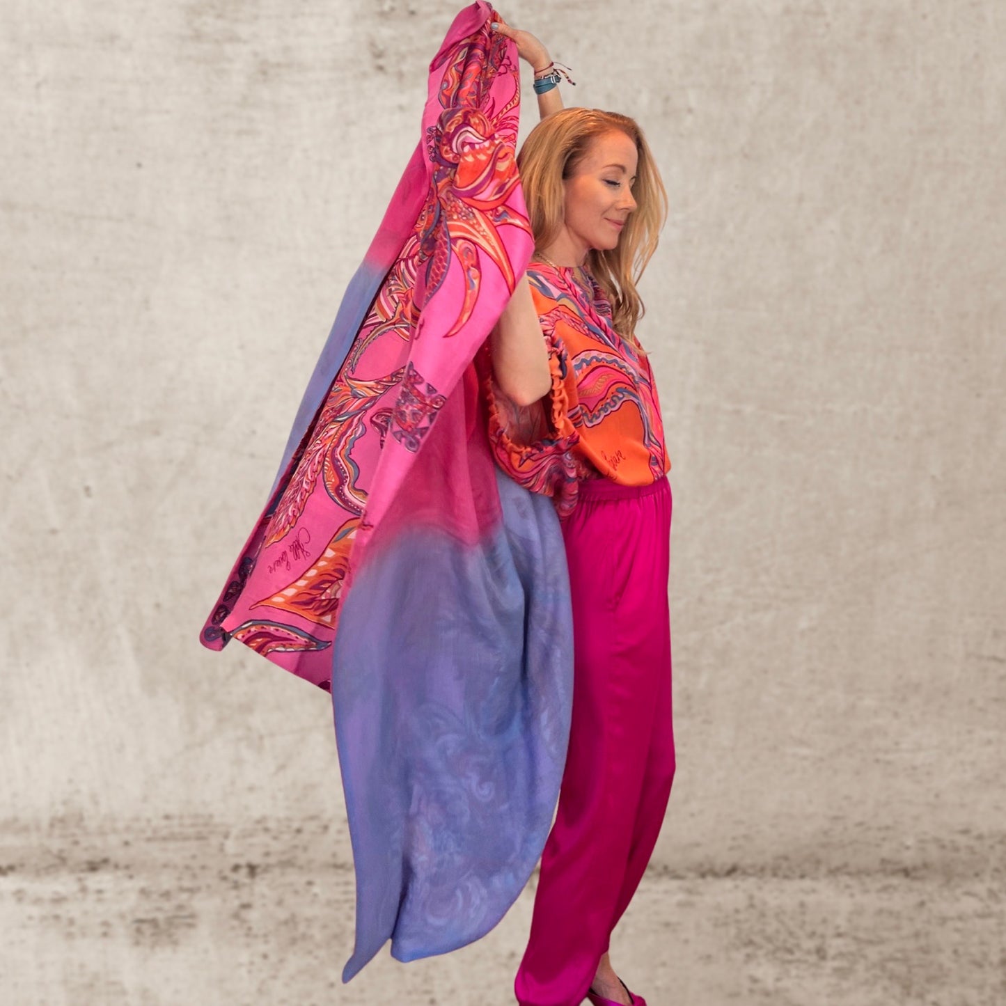 “BONDED IN GARDEN EDEN “- LIMITED EDITION #2 of 2 pieces - cashmere & silk, double face