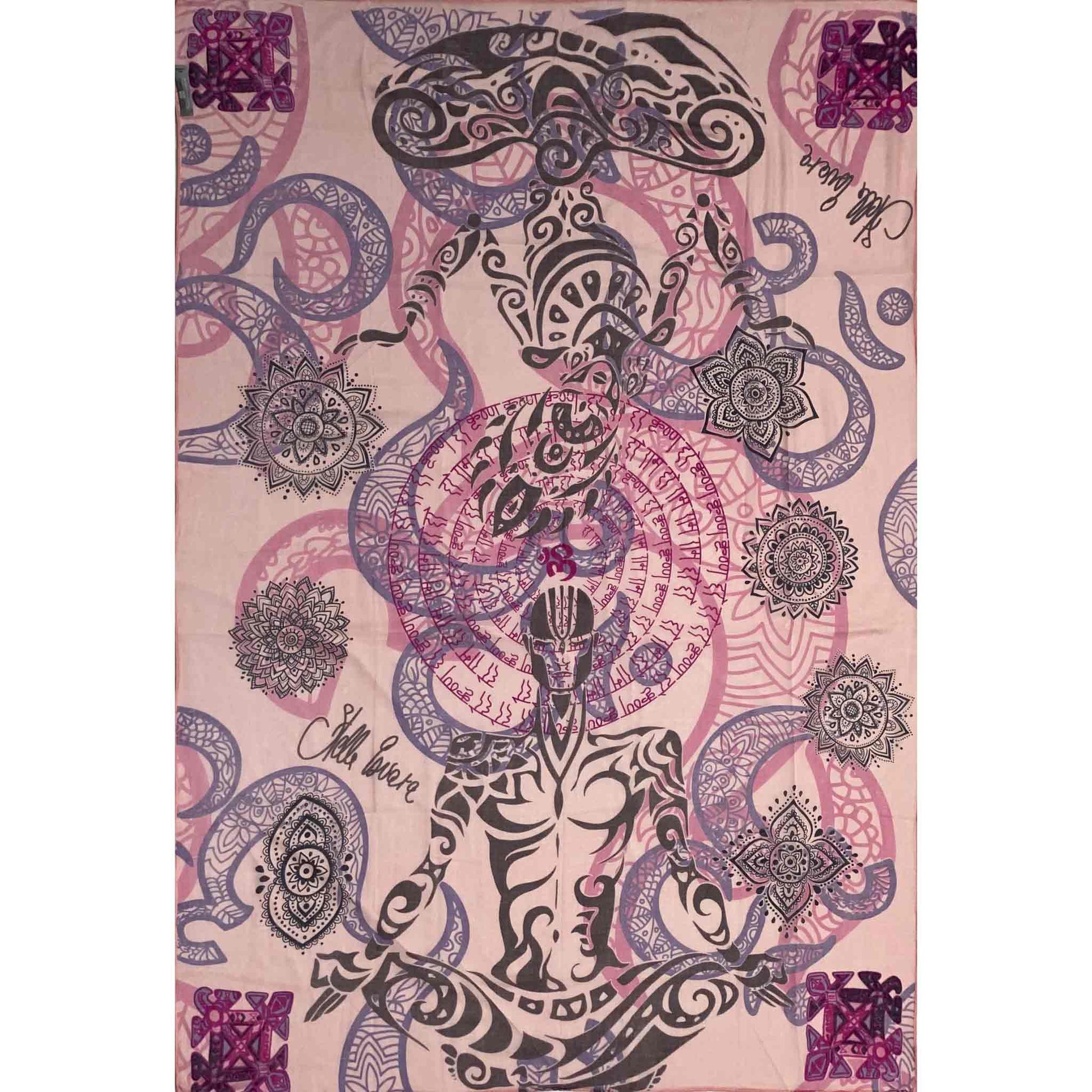 200 x 140 cm, 100 % Baby-Kaschmir, Handmade, mit Bio-Farben bedruckt, die Kanten sind handrolliert, Limited Edition 5 Stück