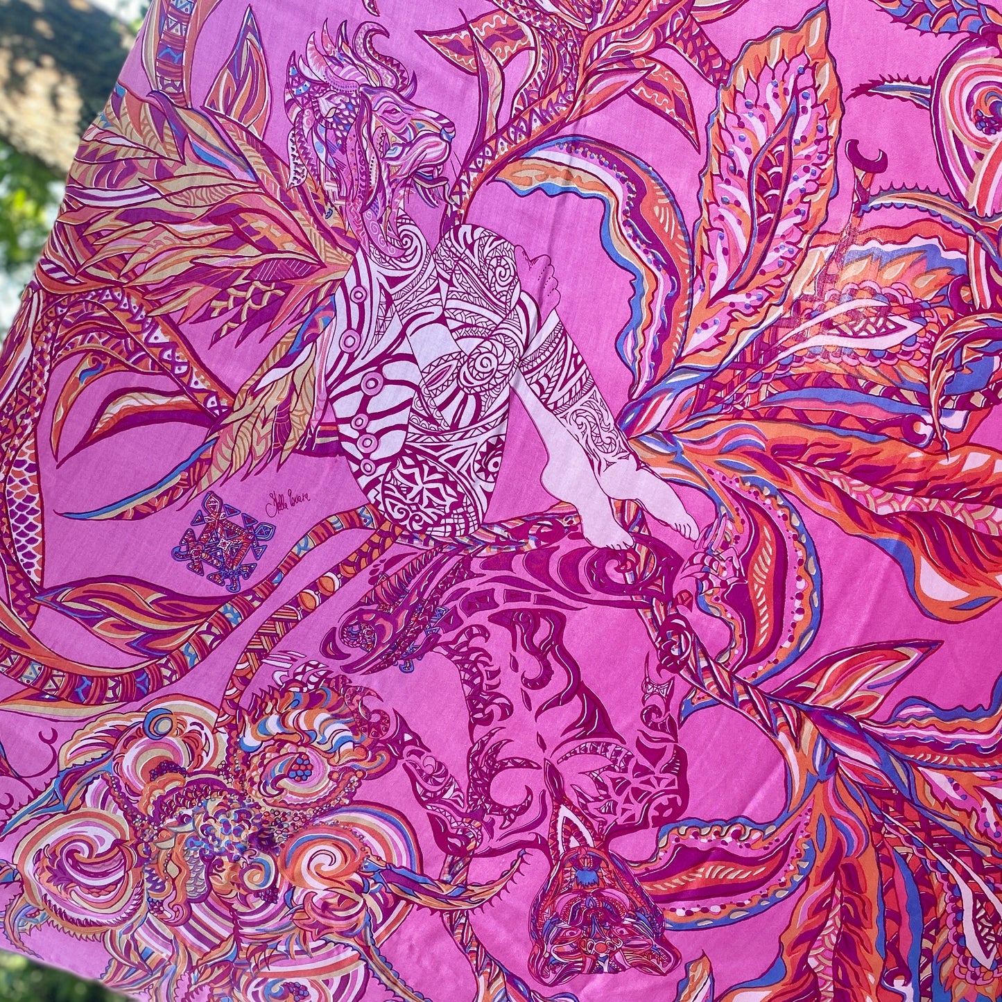 “BONDED IN GARDEN EDEN “- LIMITED EDITION #2 of 2 pieces - cashmere & silk, double face